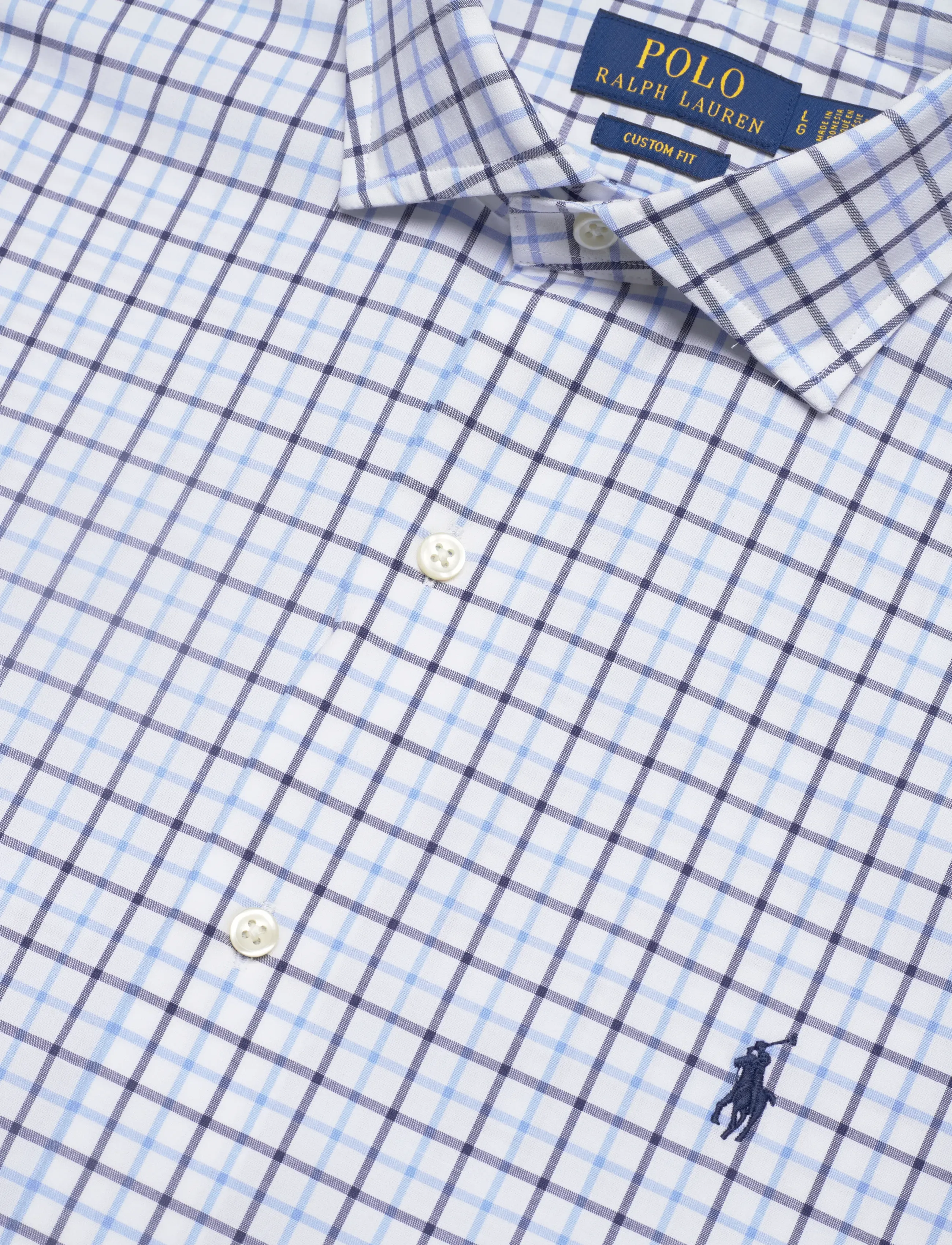 Polo Ralph Lauren - 50/1 BISTRCH POPLIN-CUESTBBPPCS - casual skjorter - 6927a white blue - 3