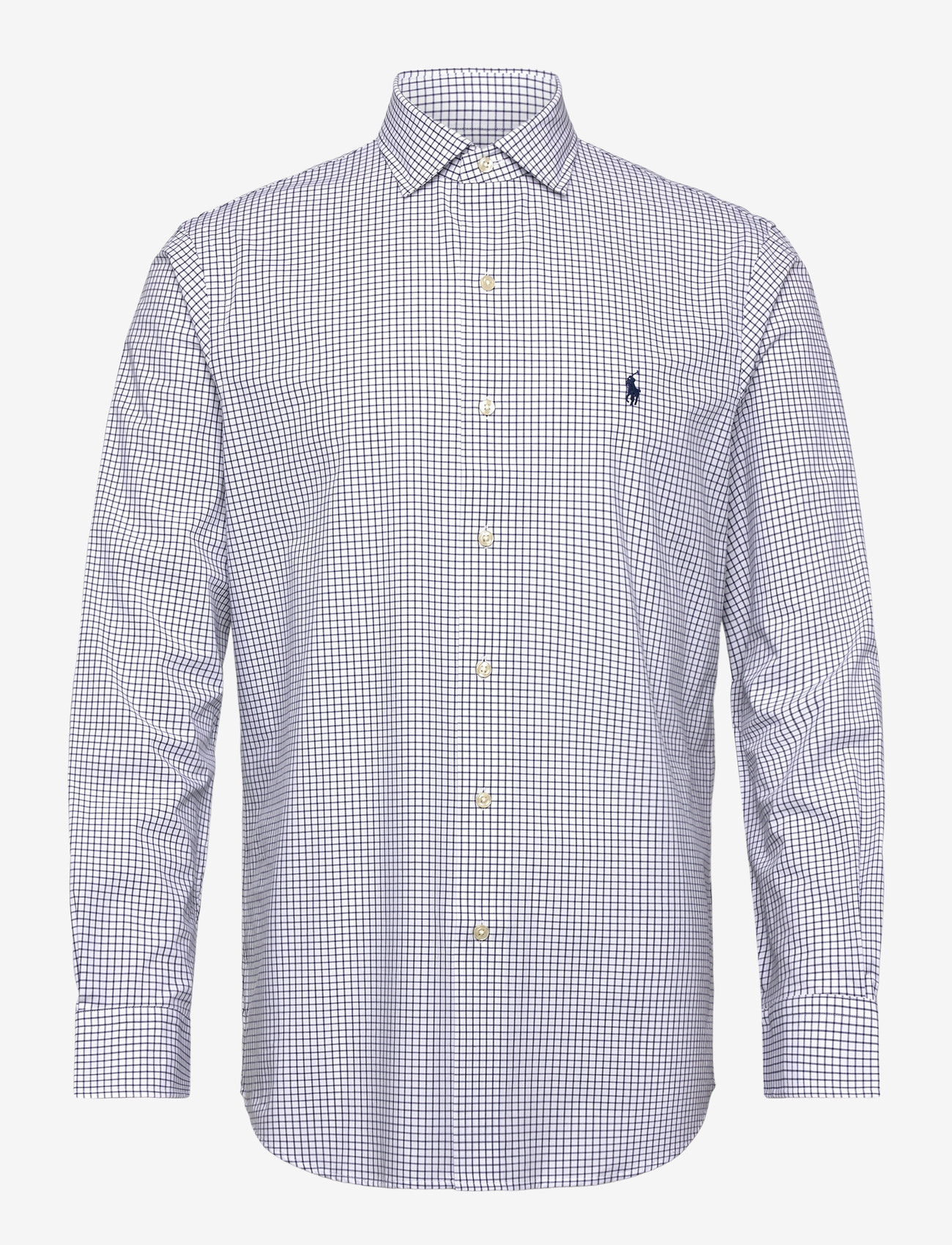 Polo Ralph Lauren - Custom Fit Plaid Stretch Poplin Shirt - basic skjortor - 7047a white new c - 0