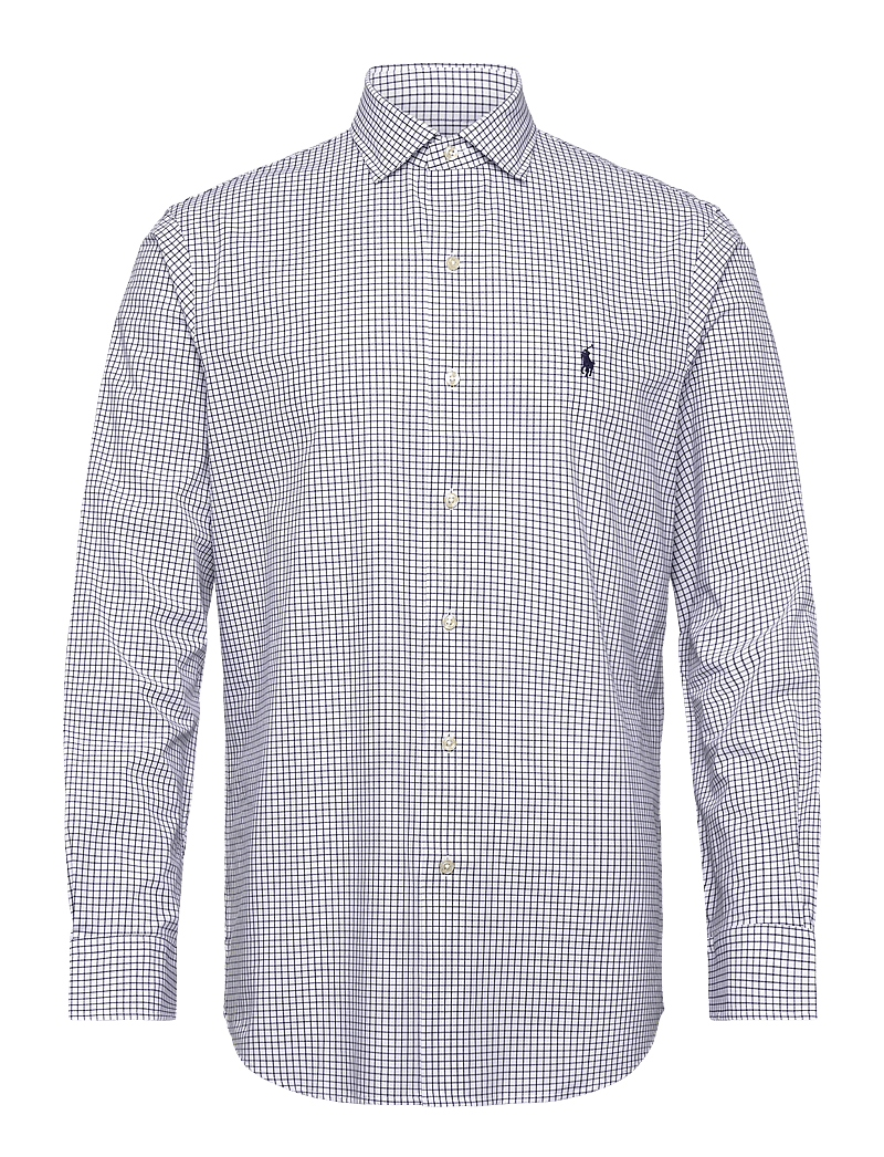 Polo Ralph Lauren - Custom Fit Plaid Stretch Poplin Shirt - basic skjortor - 7047a white new c - 0