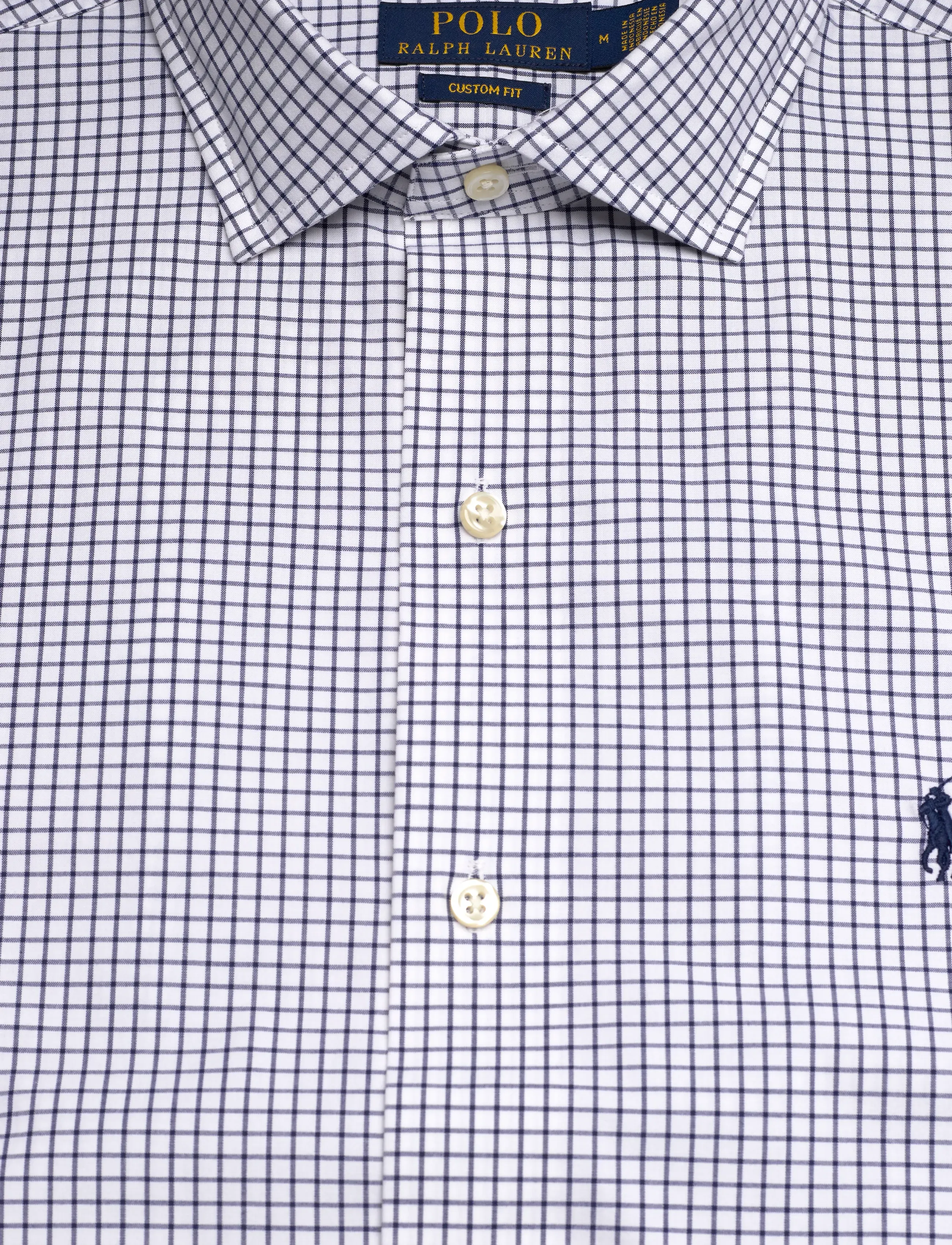Polo Ralph Lauren - Custom Fit Plaid Stretch Poplin Shirt - rūtaini krekli - 7047a white new c - 4