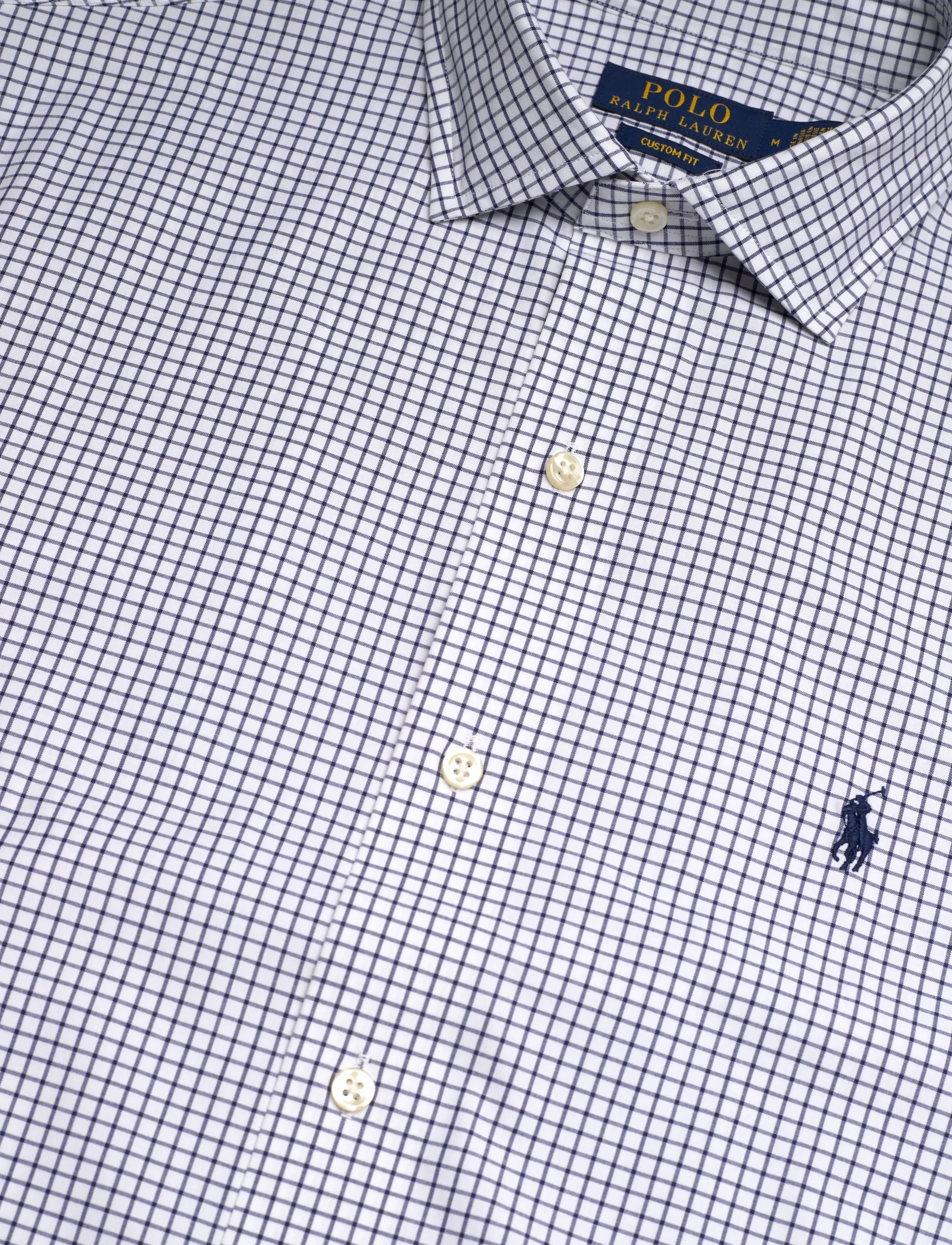 Polo Ralph Lauren - Custom Fit Plaid Stretch Poplin Shirt - rūtaini krekli - 7047a white new c - 5