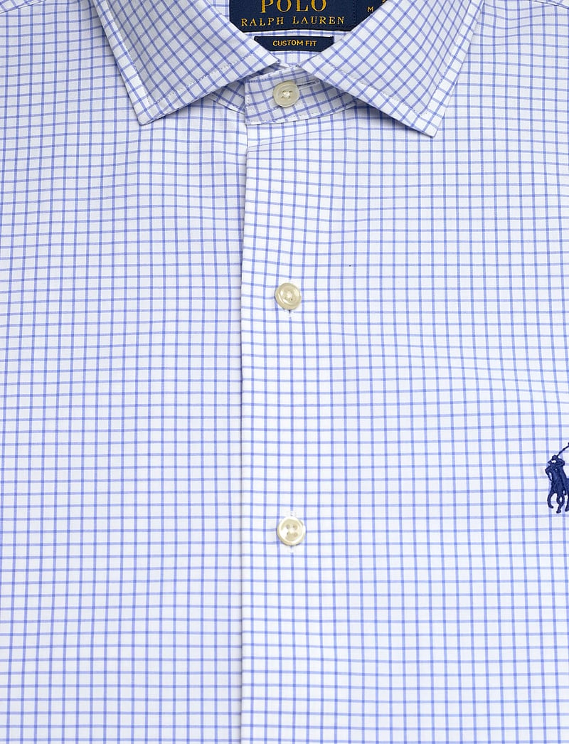 Polo Ralph Lauren - Custom Fit Plaid Stretch Poplin Shirt - basic skjortor - 7047b white harbo - 2