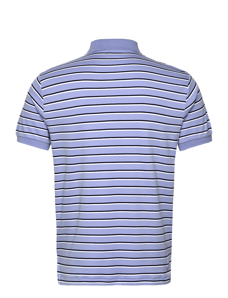 Polo Ralph Lauren - Custom Slim Fit Striped Soft Cotton Polo - kortærmede poloer - dress shirt blue - 1