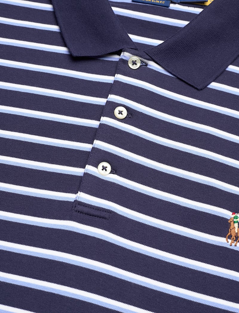 Polo Ralph Lauren - Custom Slim Fit Striped Soft Cotton Polo - kortärmade pikéer - refined navy mult - 2