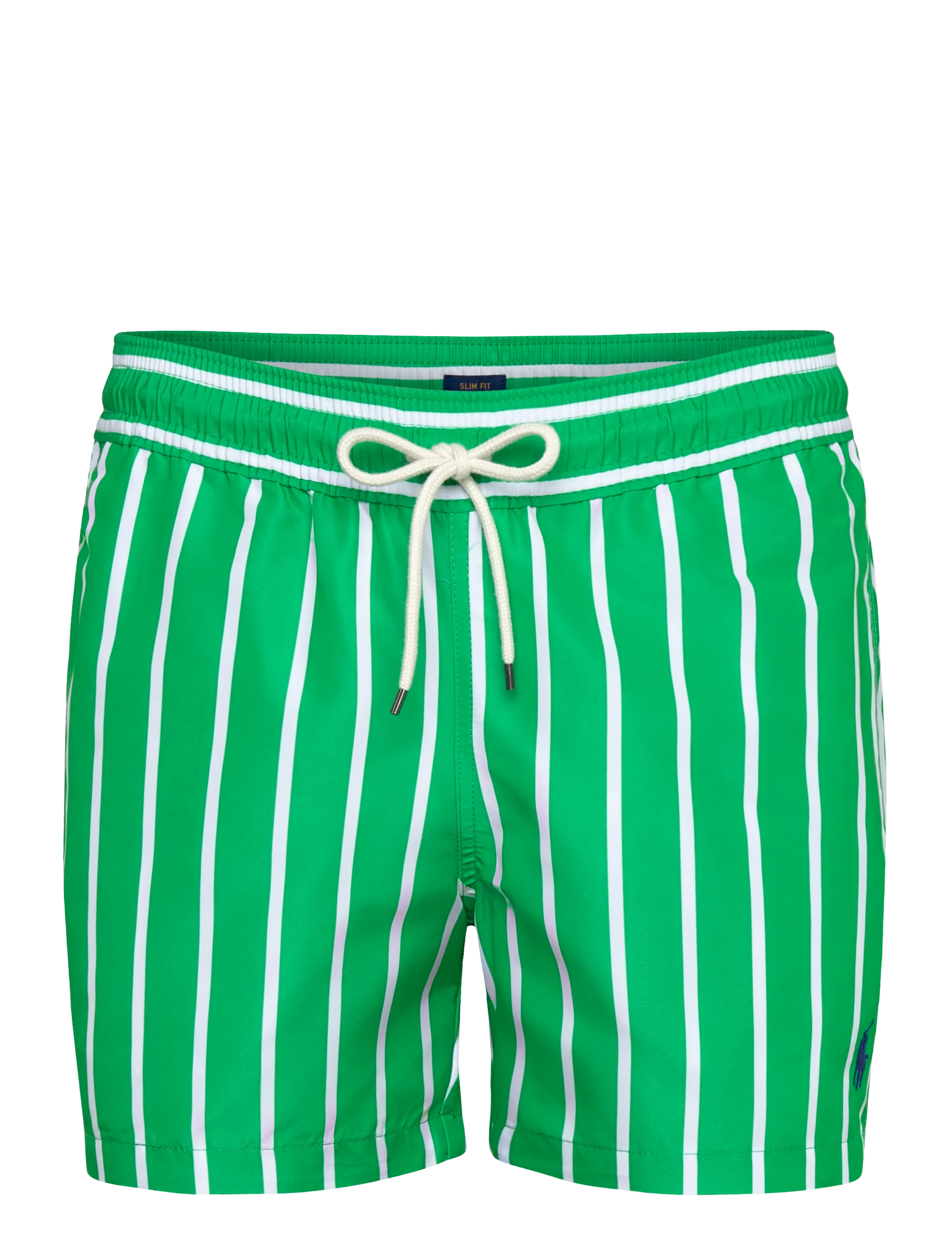 Polo Ralph Lauren 4.5-Inch Traveler Slim Fit Swim Trunk - Swimwear - GREEN VERTICAL WI / green