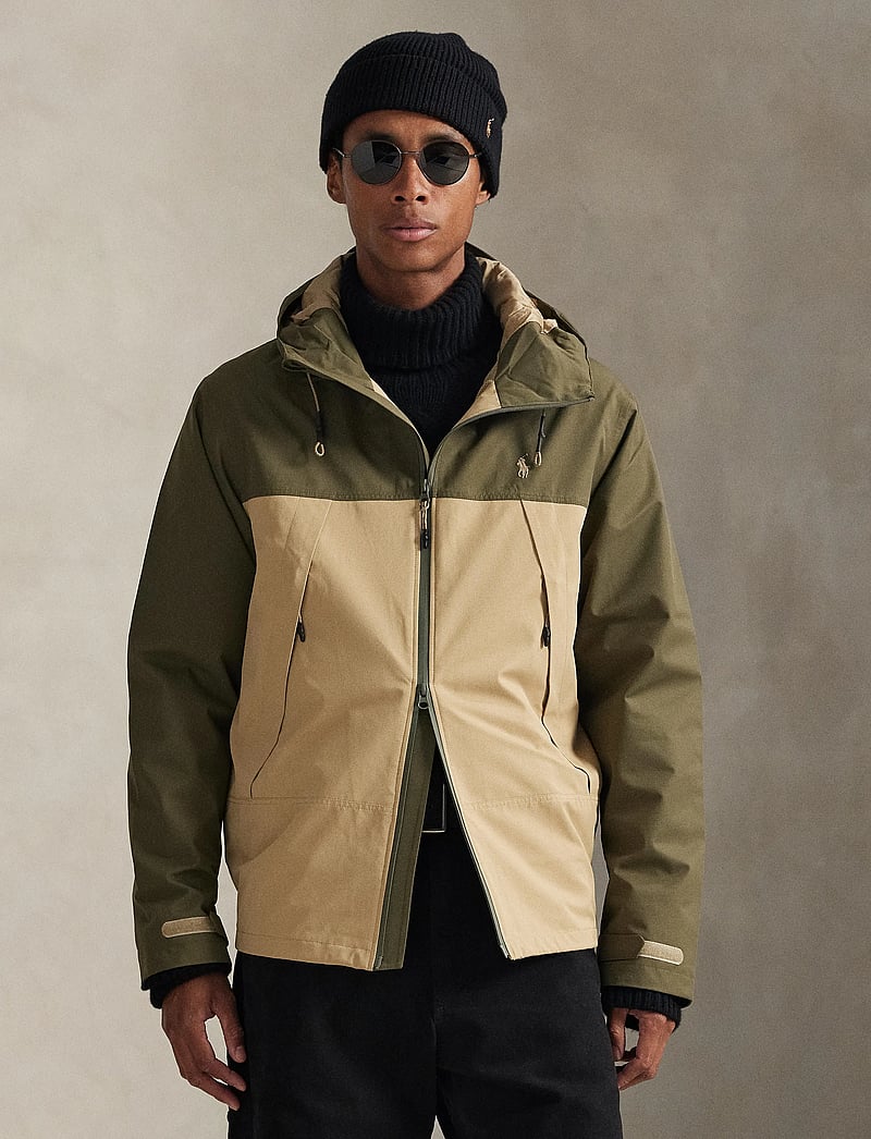 Polo Ralph Lauren - Color-Blocked Hooded Jacket - vihmamantlid - outdoors olive/vi - 3