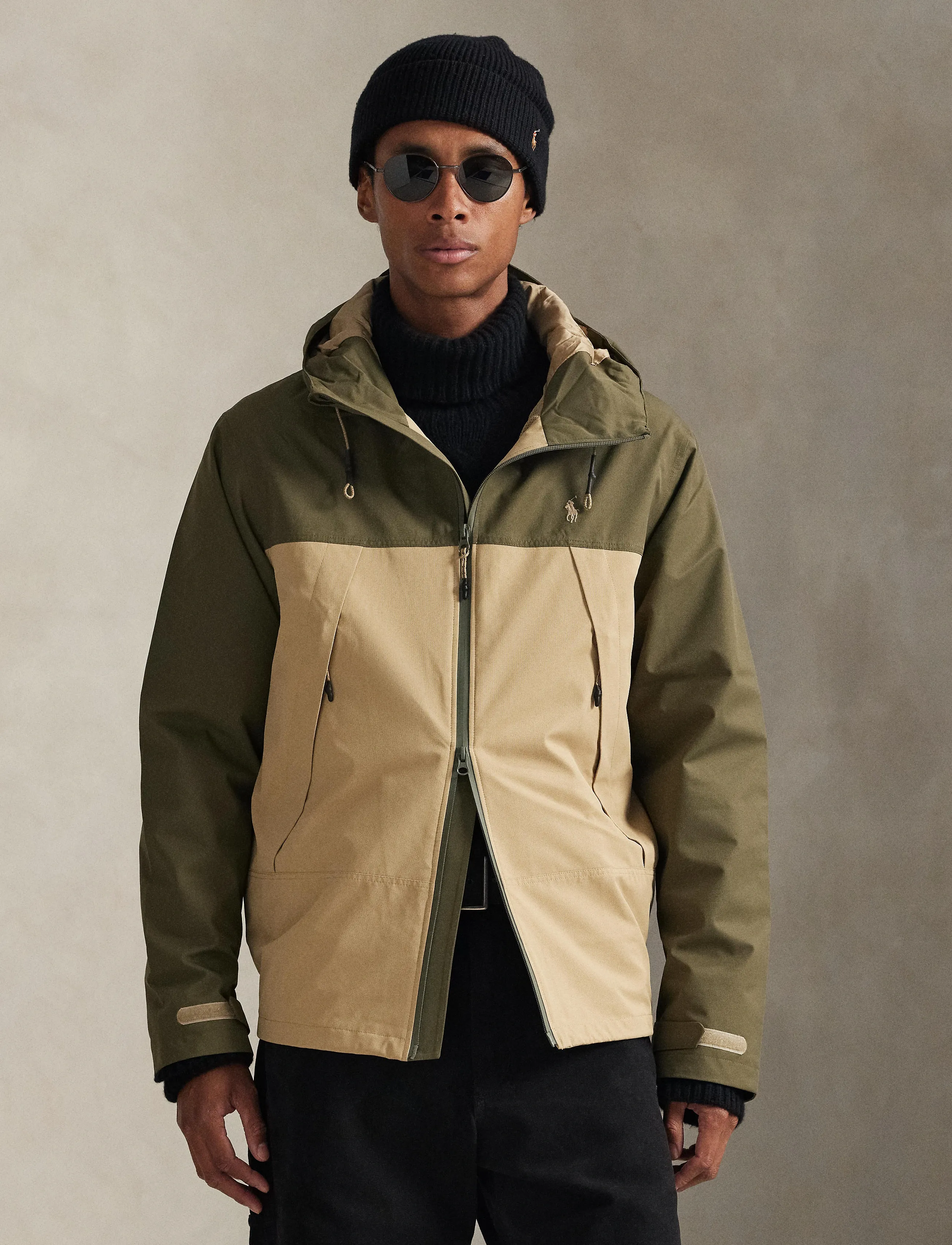 Polo Ralph Lauren - Color-Blocked Hooded Jacket - regnjakker - outdoors olive/vi - 3