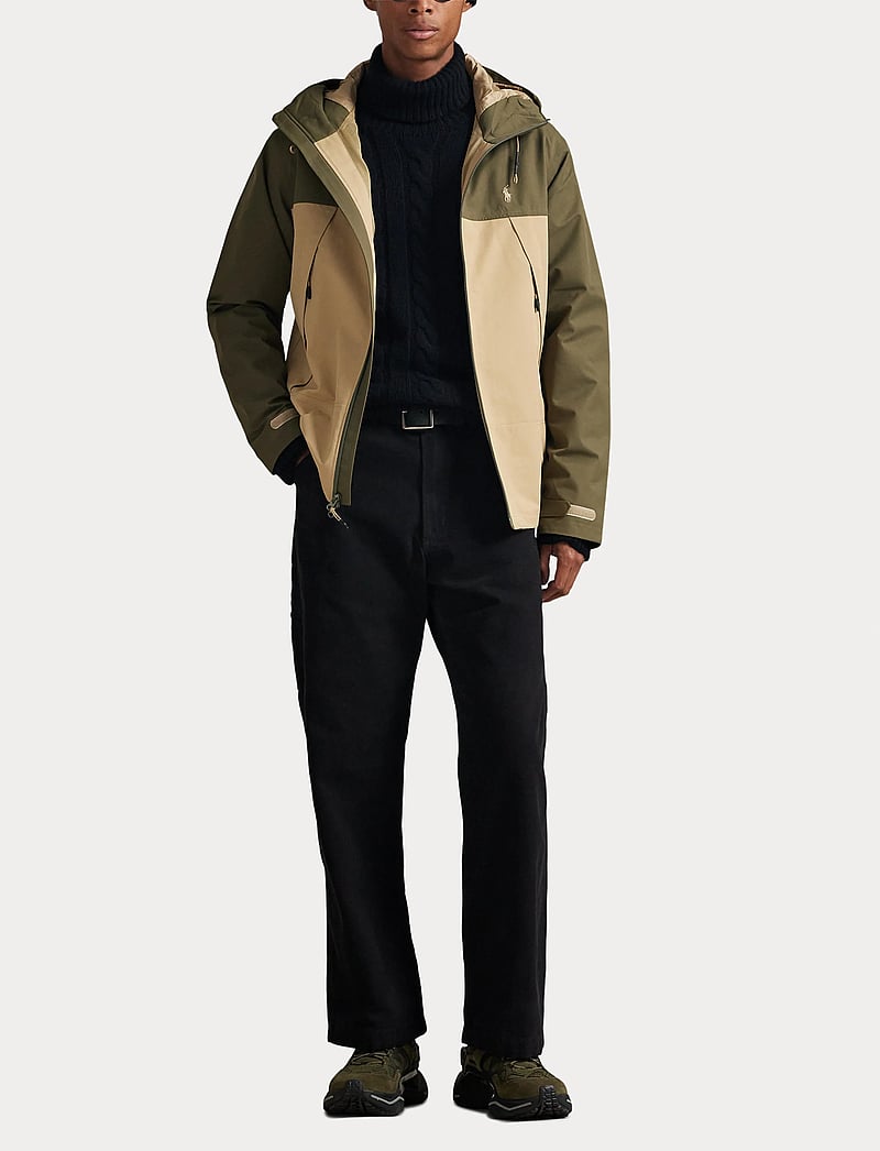 Polo Ralph Lauren - Color-Blocked Hooded Jacket - vihmamantlid - outdoors olive/vi - 4