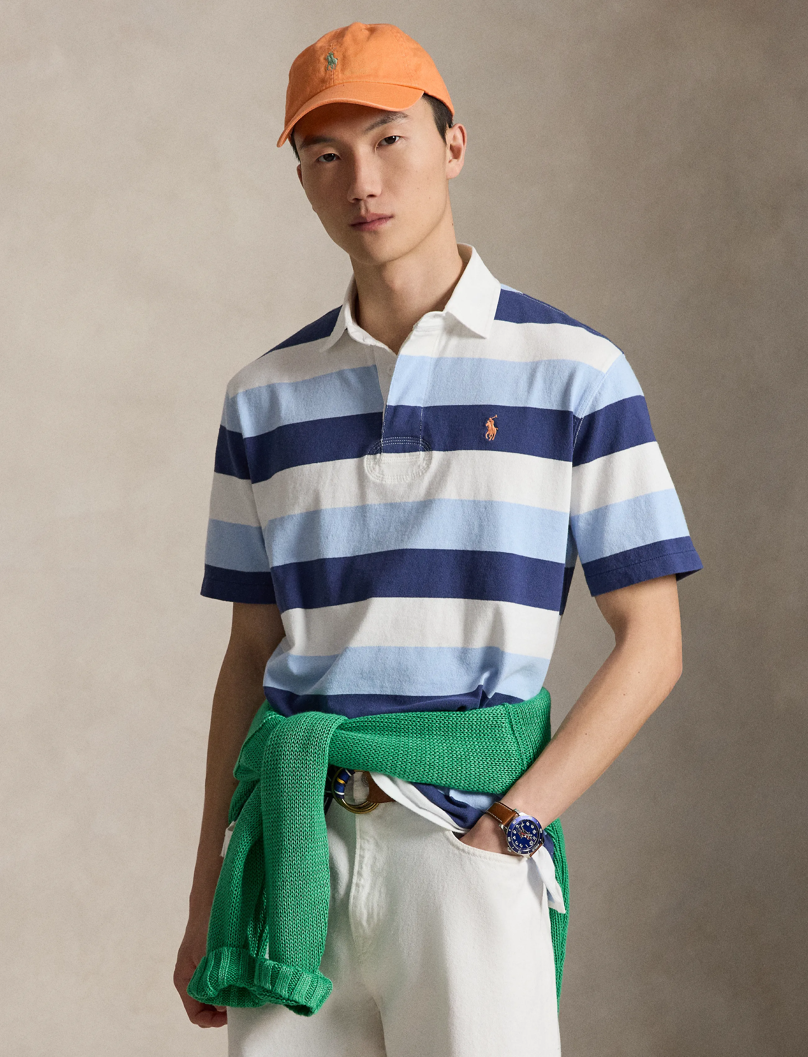Polo Ralph Lauren Classic Fit Short-Sleeve Rugby Shirt, L, Blue, Poloer > Kortærmede, Herre