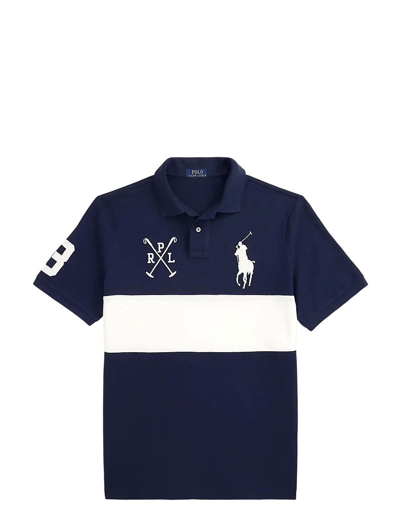 Polo Ralph Lauren Custom Slim Fit Big Pony Mesh Polo Shirt (RAF710978079) Short-sleeved polos