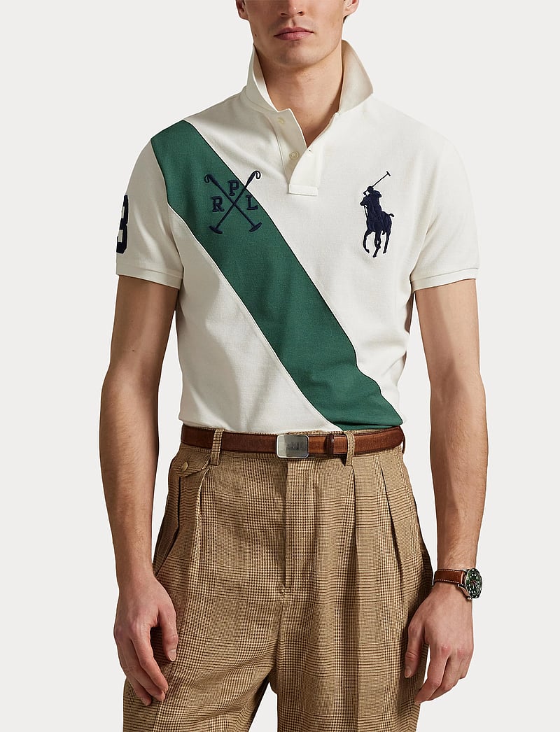 Polo Ralph Lauren Custom Slim Fit Big Pony Mesh Polo Shirt (RAF710978080) Short-sleeved polos