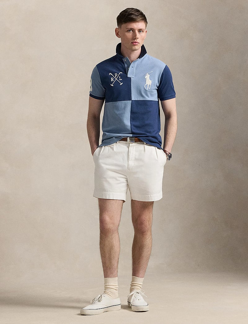 Polo Ralph Lauren - Custom Slim Fit Big Pony Mesh Polo Shirt - polostrik - rustic navy/chann - 0