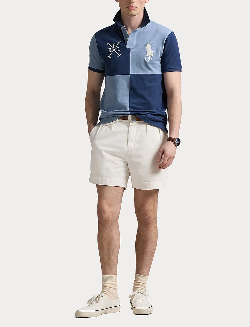 Polo Ralph Lauren - Custom Slim Fit Big Pony Mesh Polo Shirt - polostrik - rustic navy/chann - 5