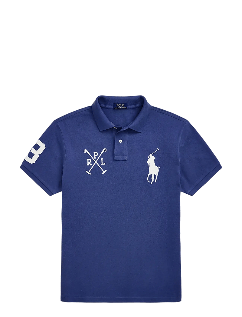 Polo Ralph Lauren - Custom Slim Fit Big Pony Mesh Polo Shirt - kortärmade pikéer - old royal - 1