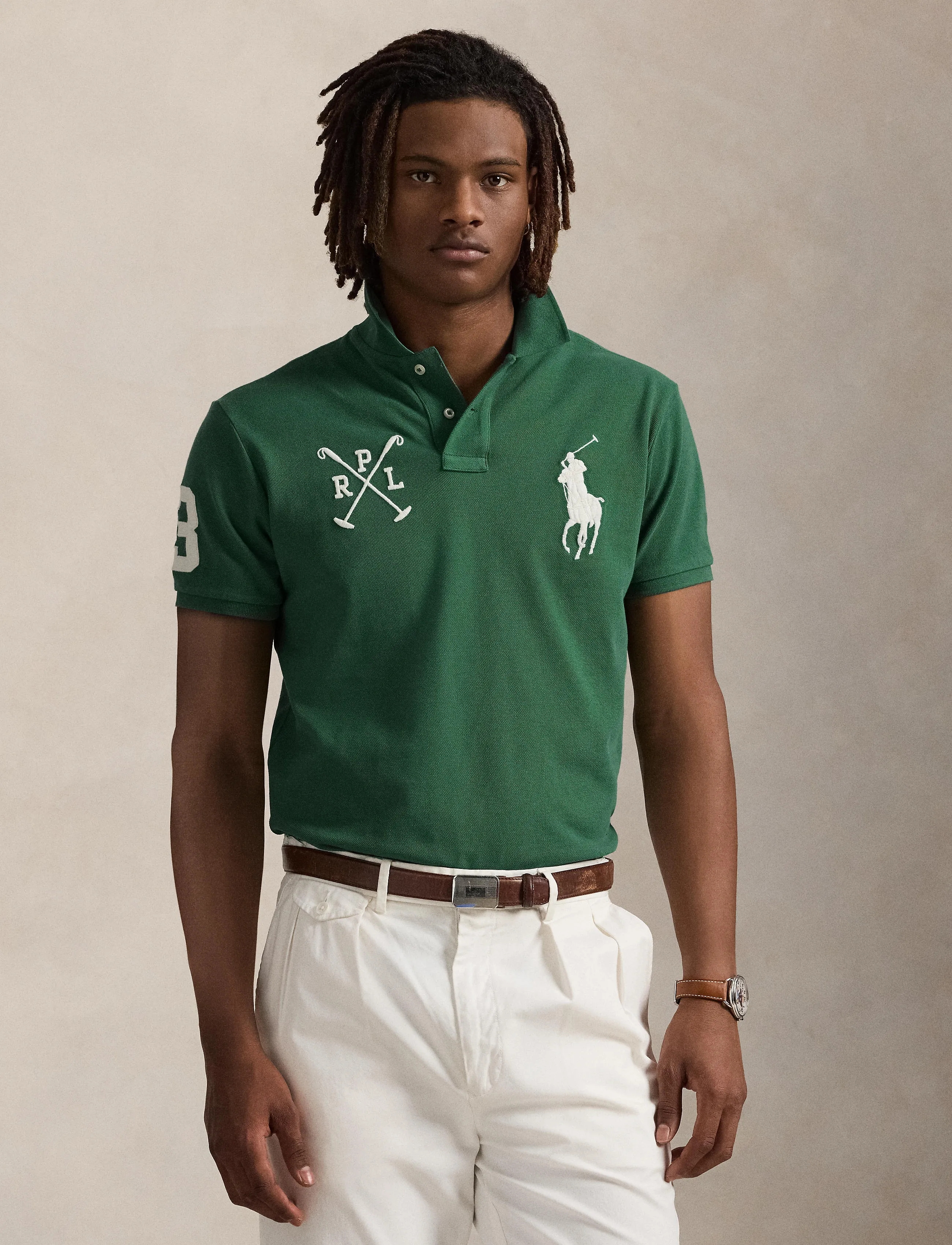 Polo Ralph Lauren - Custom Slim Fit Big Pony Mesh Polo Shirt - washed forest - 3
