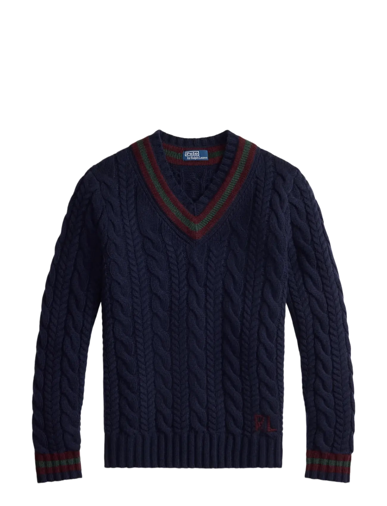 Polo Ralph Lauren Wool-Cashmere Cricket Sweater - V-hals - NAVY COMBO / navy