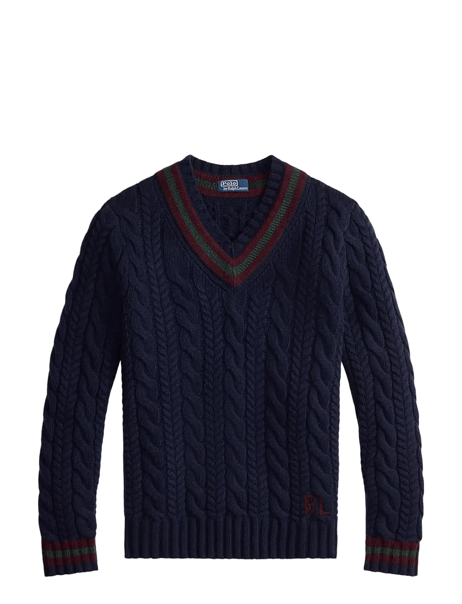 Polo Ralph Lauren - Wool-Cashmere Cricket Sweater - v-ausschnitt - navy combo - 1