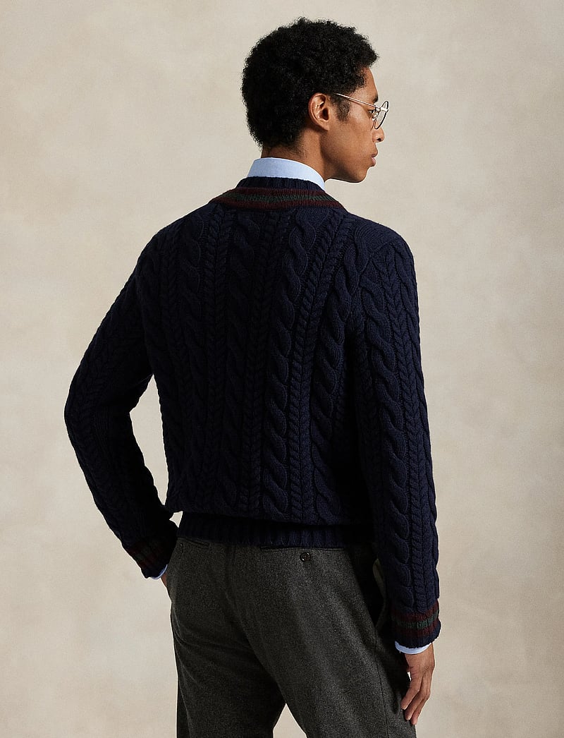 Polo Ralph Lauren - Wool-Cashmere Cricket Sweater - v-ausschnitt - navy combo - 2