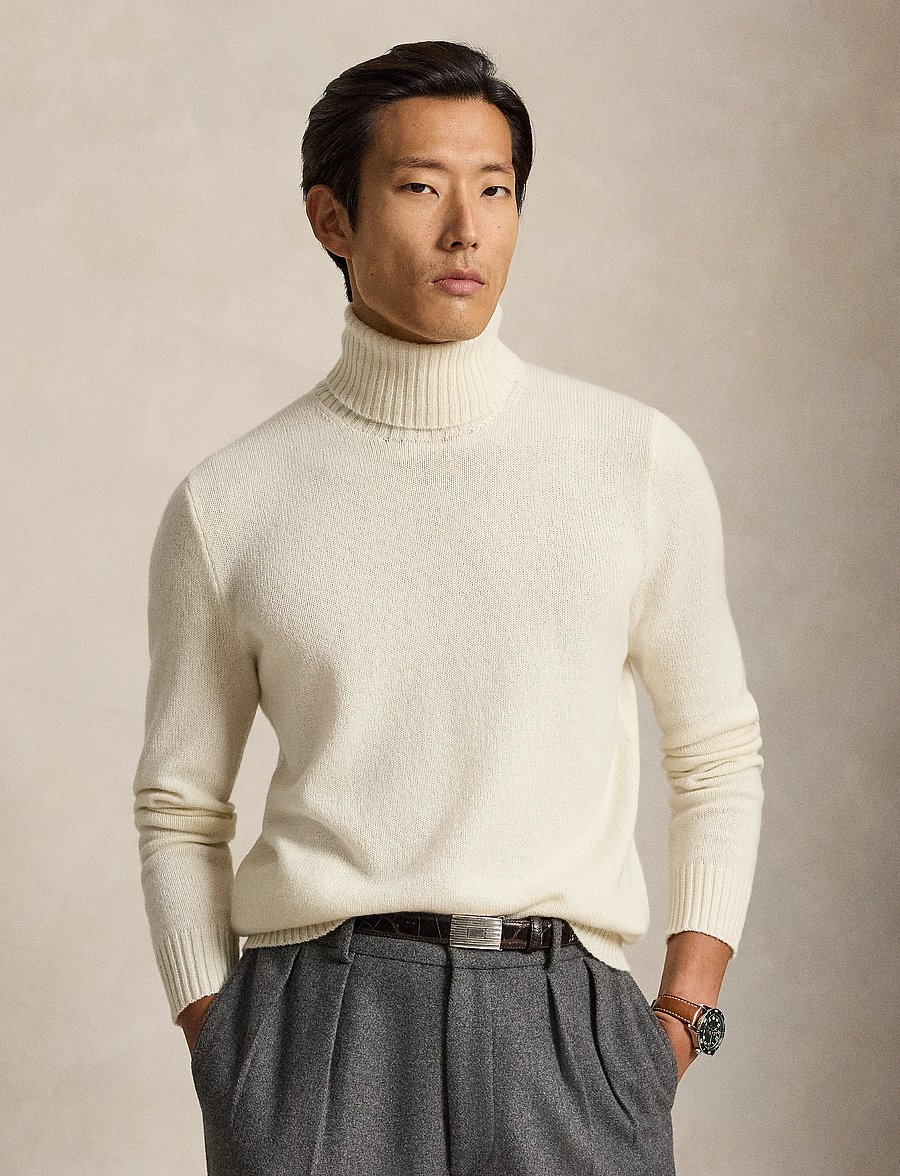 Polo Ralph Lauren - Cashmere Turtleneck Sweater - rullekraver - cream - 0