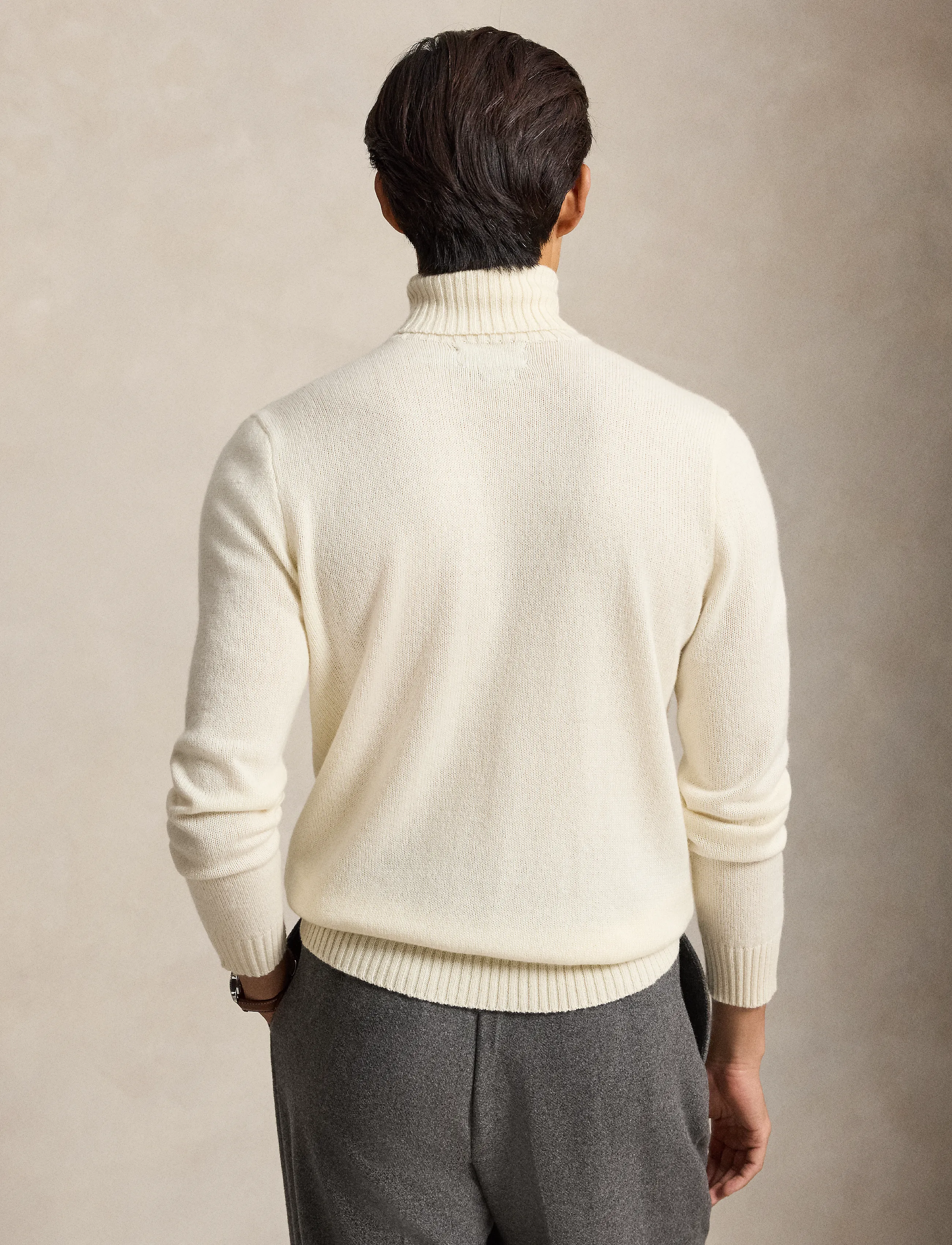 Polo Ralph Lauren - Cashmere Turtleneck Sweater - rullekraver - cream - 3