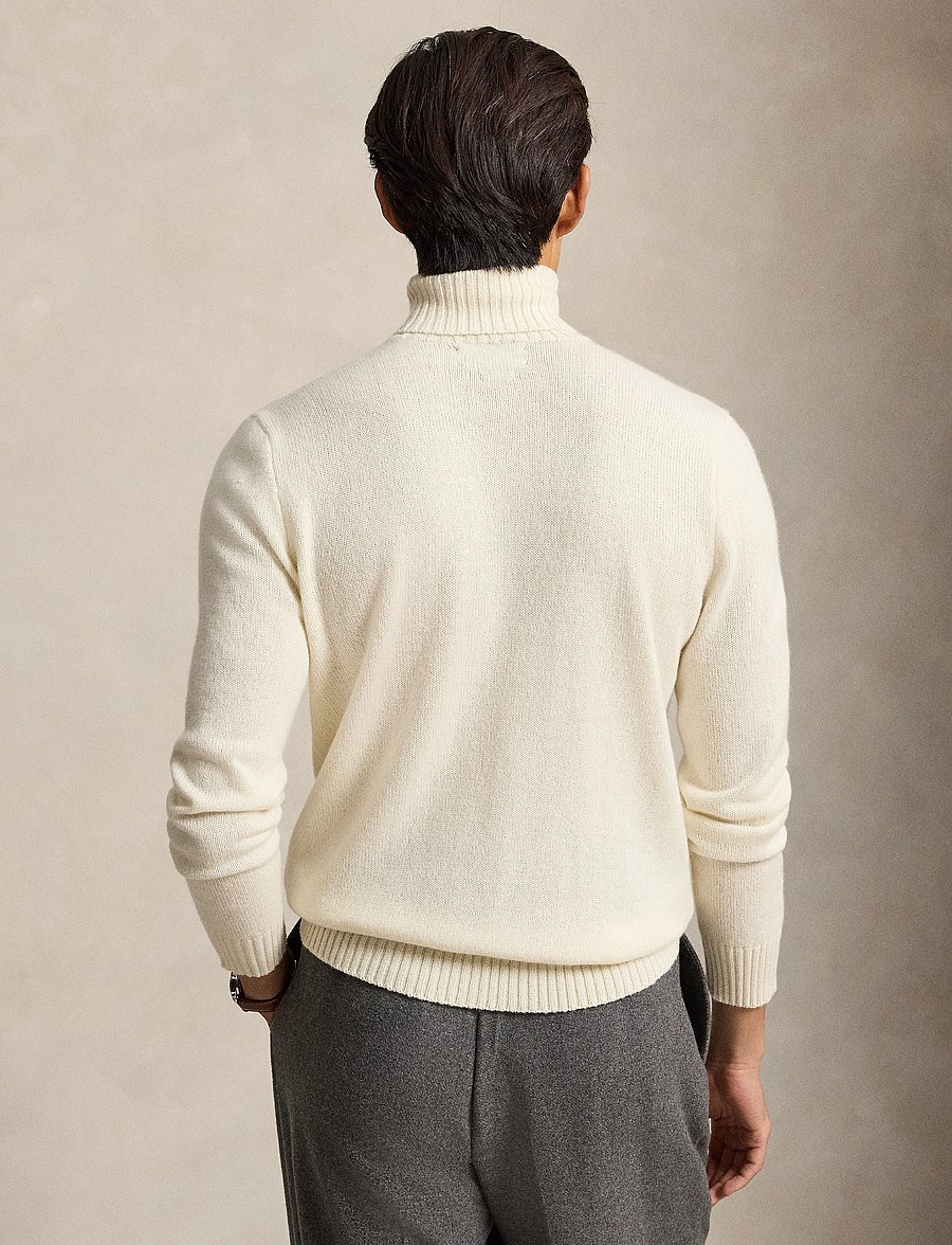 Polo Ralph Lauren - Cashmere Turtleneck Sweater - rullekraver - cream - 3