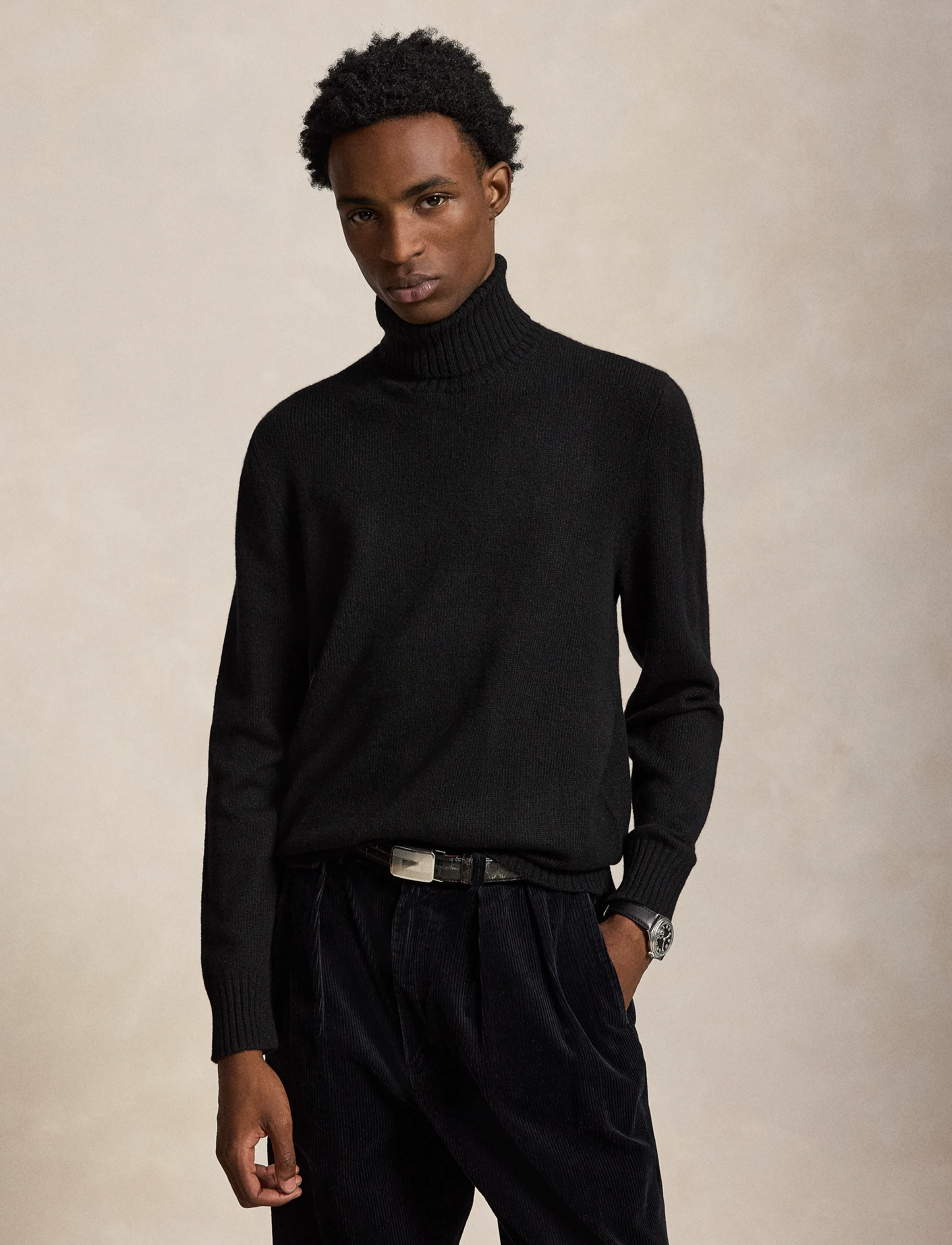Polo Ralph Lauren - Cashmere Turtleneck Sweater - rullekraver - polo black - 1