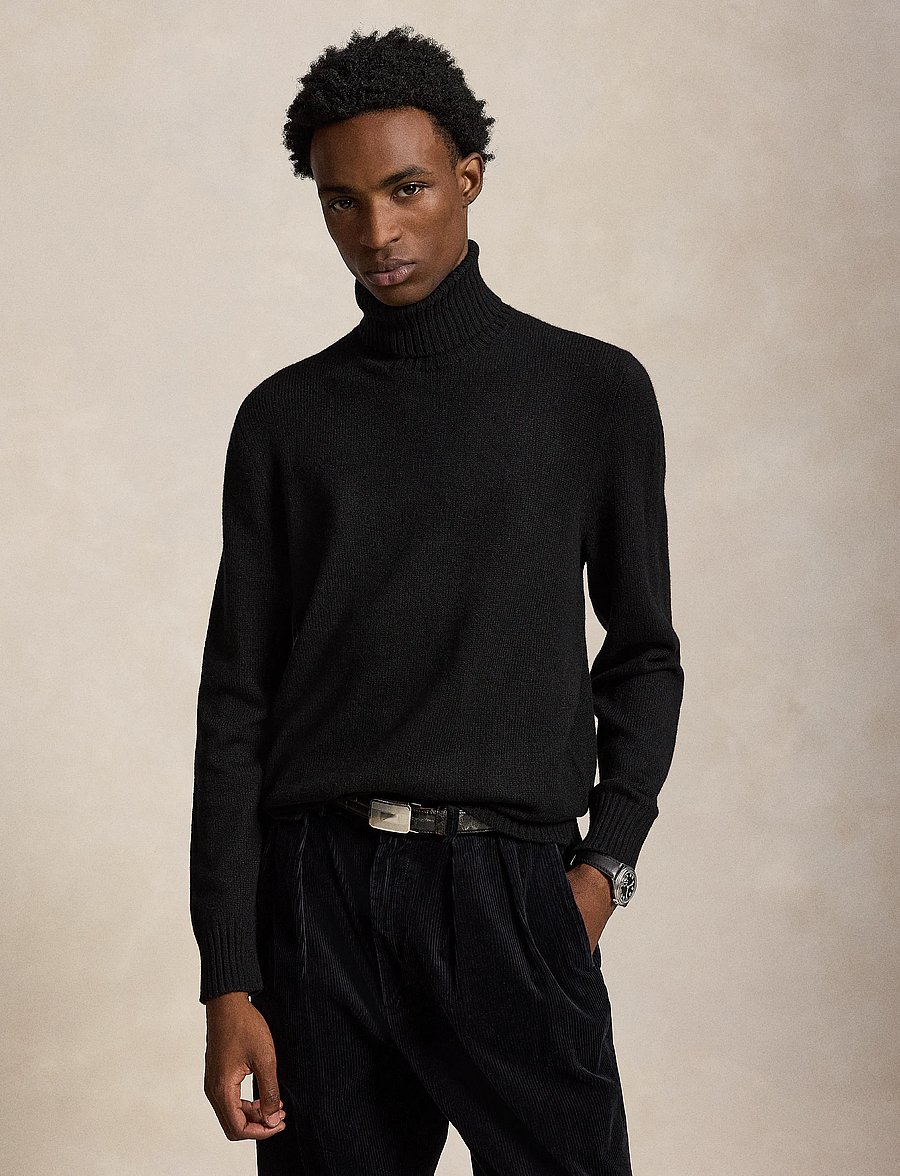 Polo Ralph Lauren - Cashmere Turtleneck Sweater - rullekraver - polo black - 1