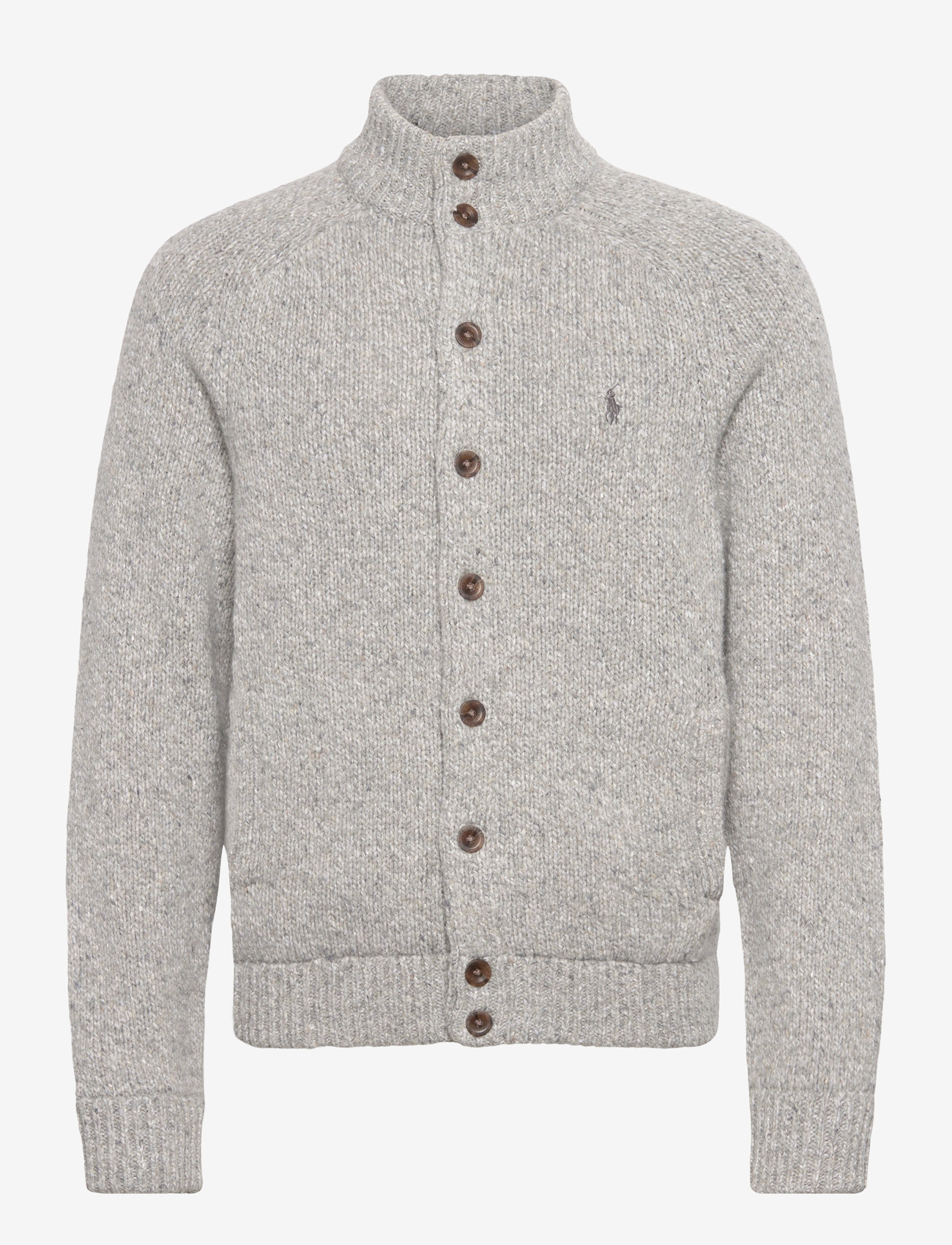 Polo Ralph Lauren - Wool-Blend Mockneck Cardigan - grey marl - 0