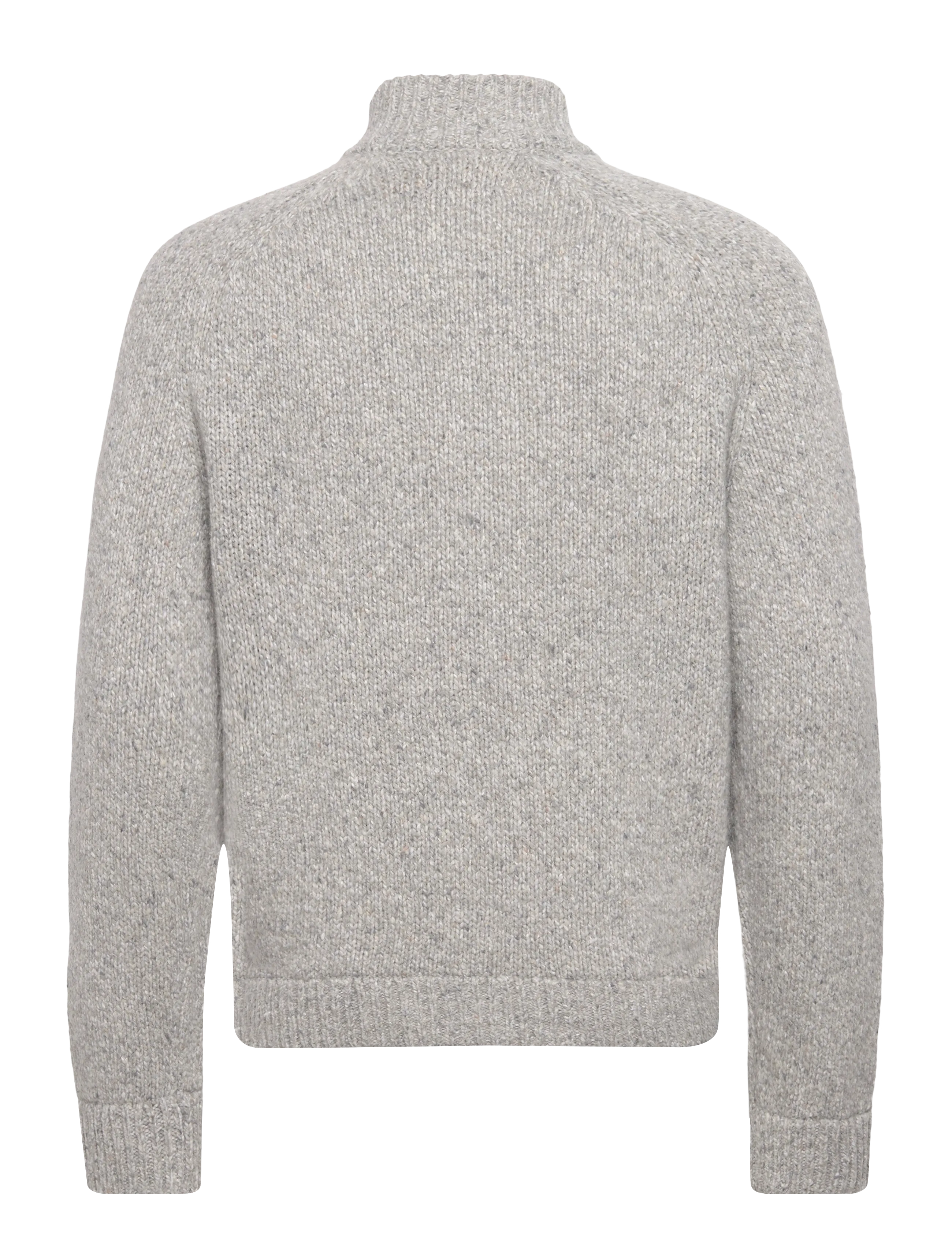 Polo Ralph Lauren - Wool-Blend Mockneck Cardigan - grey marl - 1