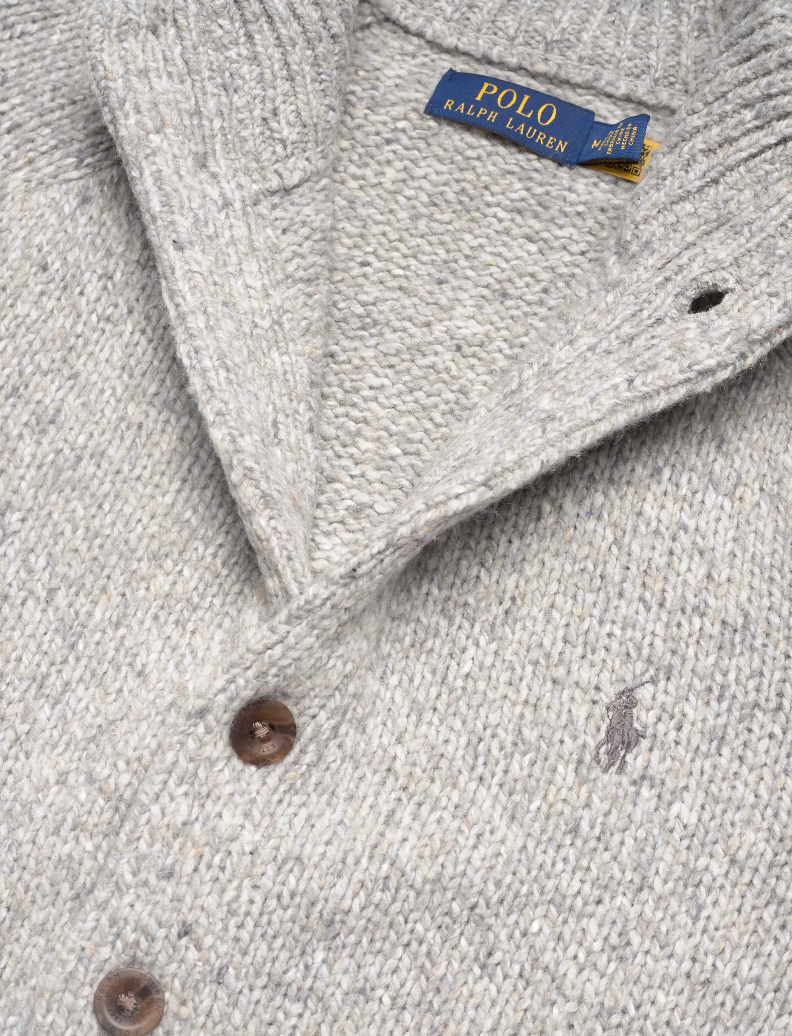 Polo Ralph Lauren - Wool-Blend Mockneck Cardigan - grey marl - 2