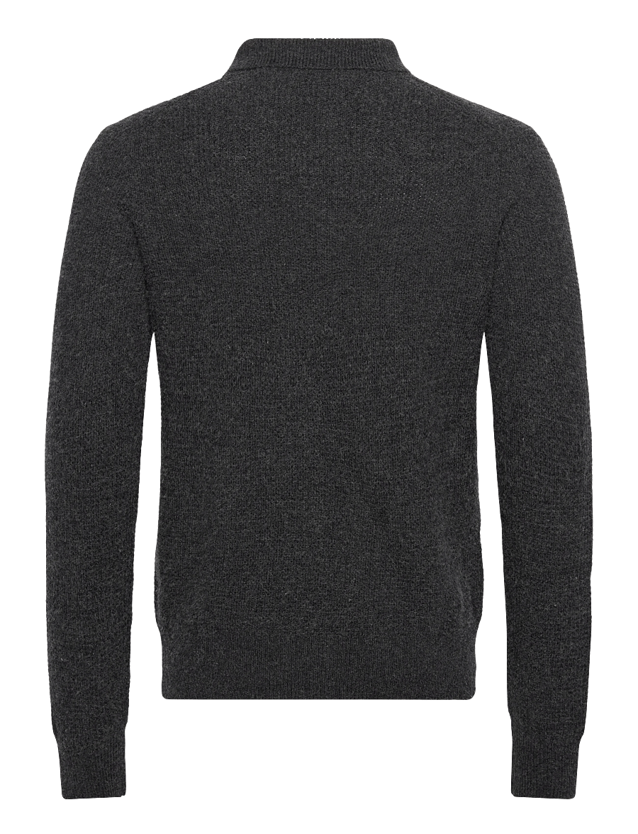 Polo Ralph Lauren - COTTON WOOL-LSL-PLO - langärmelige strick-polohemden - dark granite heat - 2