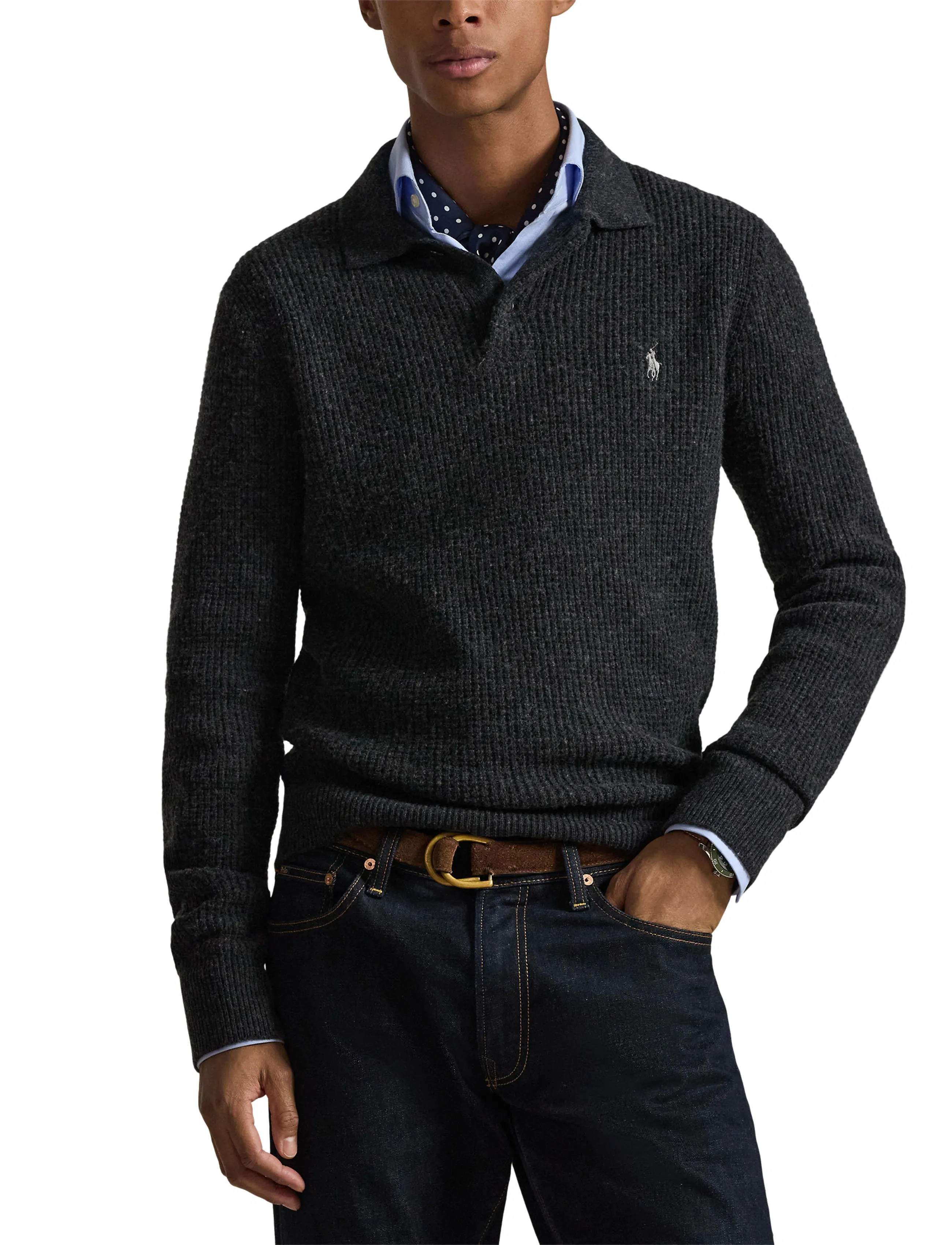 Polo Ralph Lauren Cotton Wool-Lsl-Plo pikéer herr – bild 5