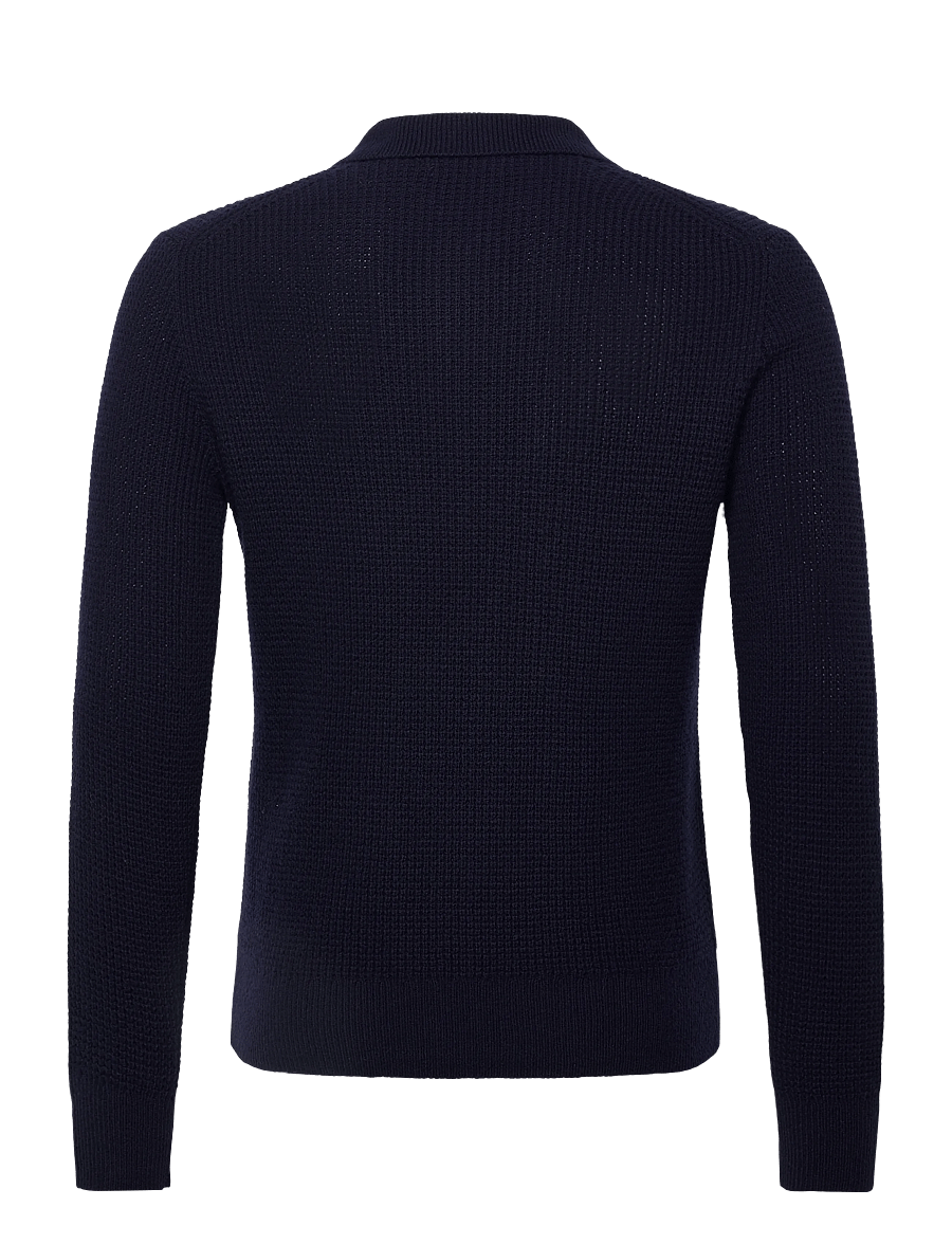 Polo Ralph Lauren - COTTON WOOL-LSL-PLO - langärmelige gestrickte polohemden - hunter navy - 2