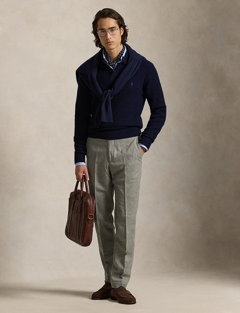 Polo Ralph Lauren - COTTON WOOL-LSL-PLO - langärmelige gestrickte polohemden - hunter navy - 3