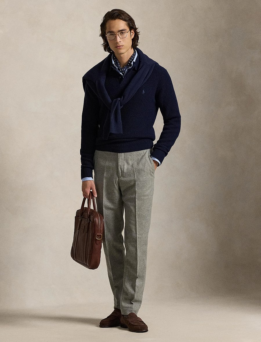 Polo Ralph Lauren - COTTON WOOL-LSL-PLO - langärmelige gestrickte polohemden - hunter navy - 3