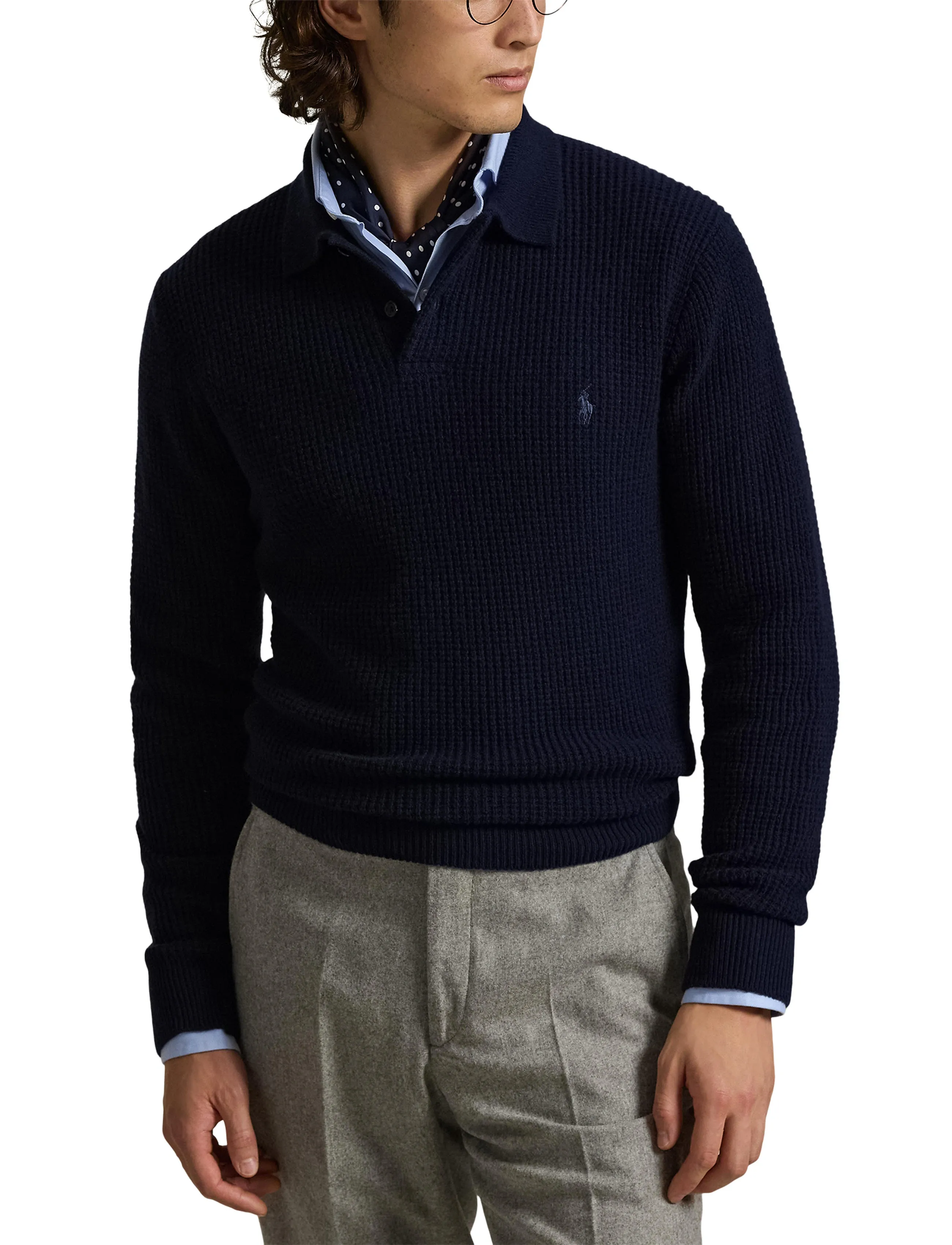 Polo Ralph Lauren Cotton Wool-Lsl-Plo pikéer herr – bild 6