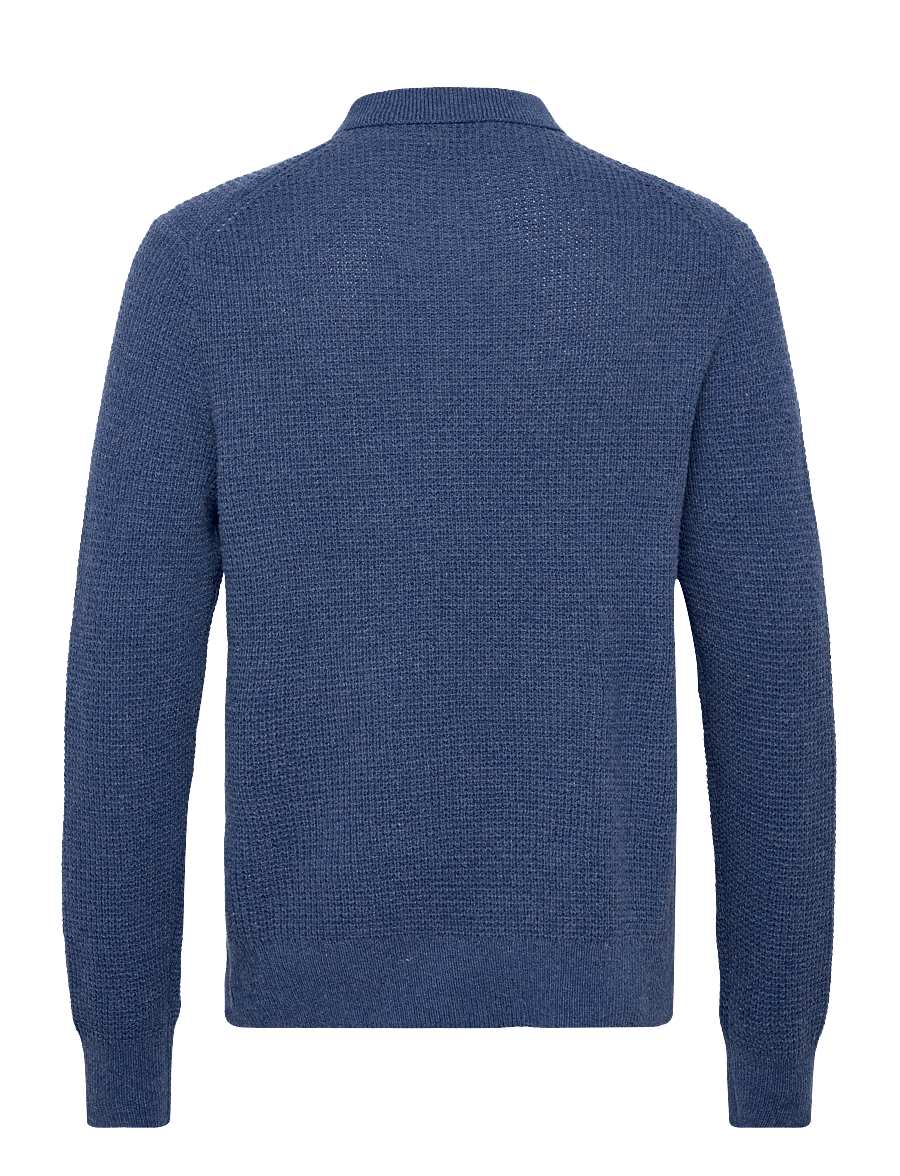 Polo Ralph Lauren - COTTON WOOL-LSL-PLO - langärmelige gestrickte polohemden - sea salt blue hth - 2