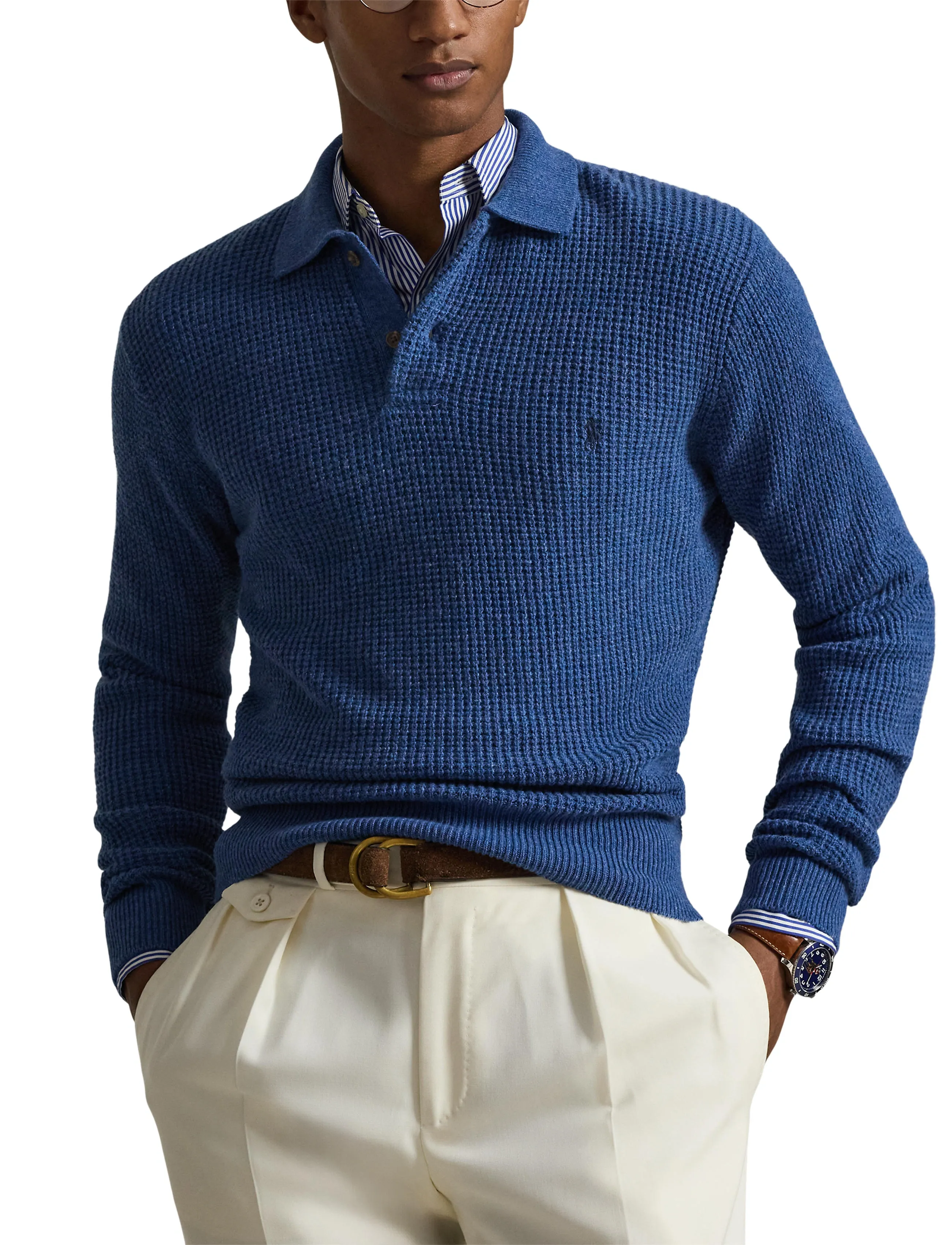 Polo Ralph Lauren Cotton Wool-Lsl-Plo pikéer herr – bild 5