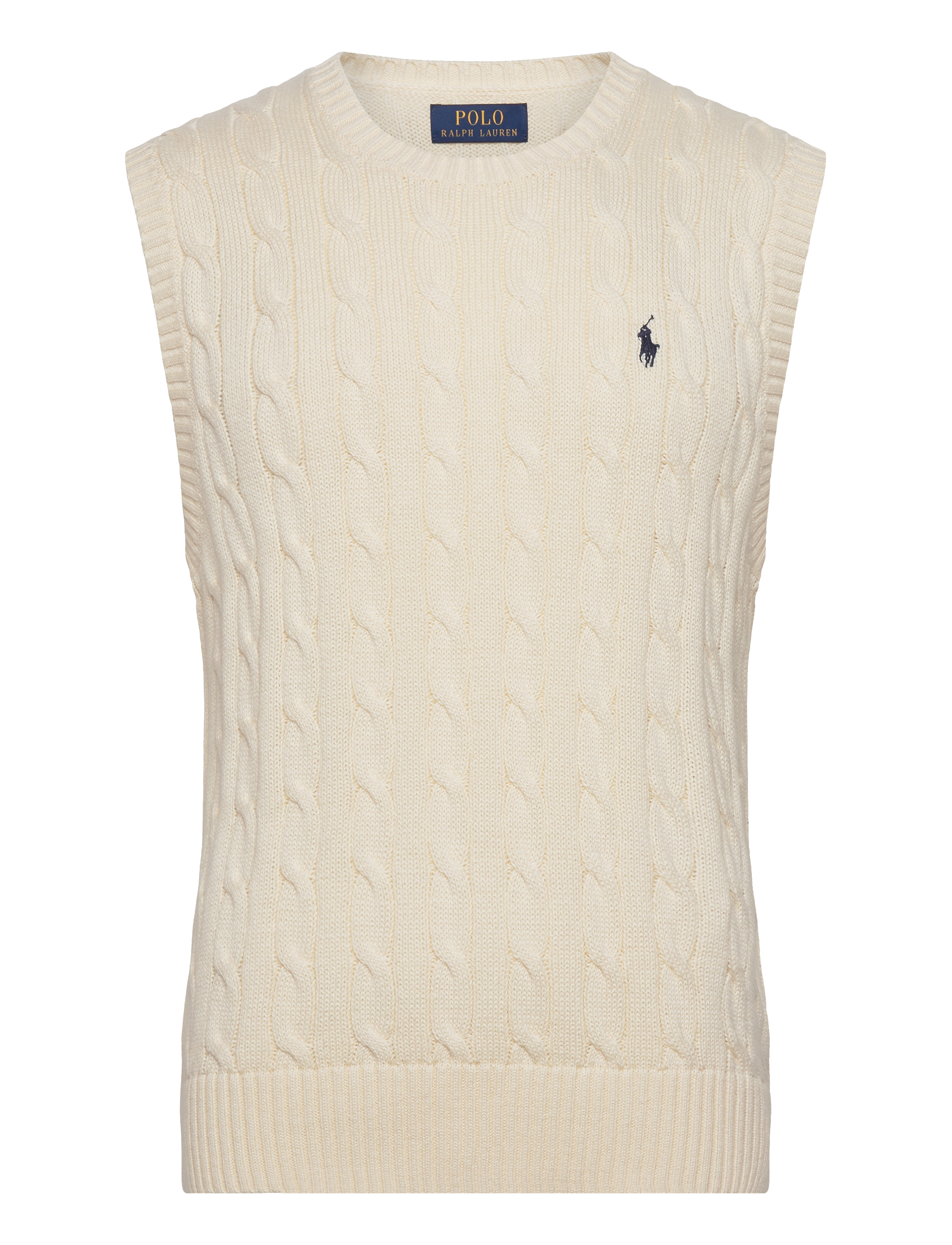 Polo Ralph Lauren Cable-Knit Cotton Sweater Vest - Knitted vests - ANDOVER CREAM / cream