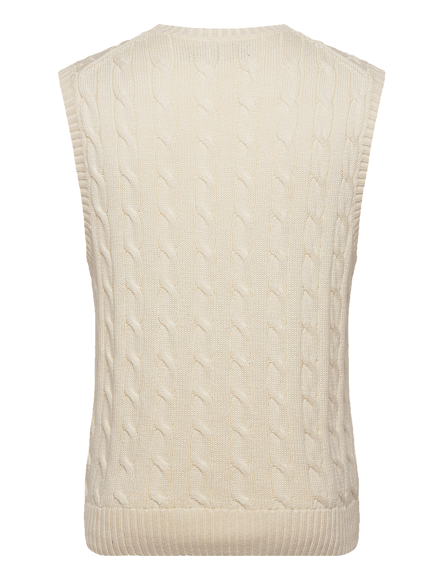 Polo Ralph Lauren - Cable-Knit Cotton Sweater Vest - prjónavesti - andover cream - 2