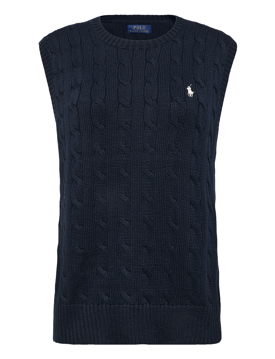 Polo Ralph Lauren - Cable-Knit Cotton Sweater Vest - strickwesten - hunter navy w/ c8 - 1