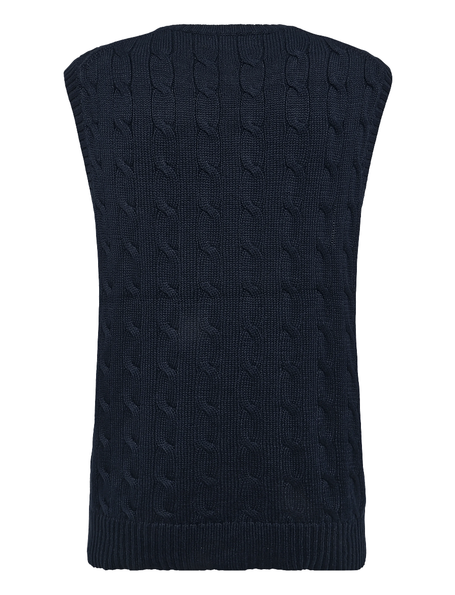 Polo Ralph Lauren - Cable-Knit Cotton Sweater Vest - strickwesten - hunter navy w/ c8 - 2