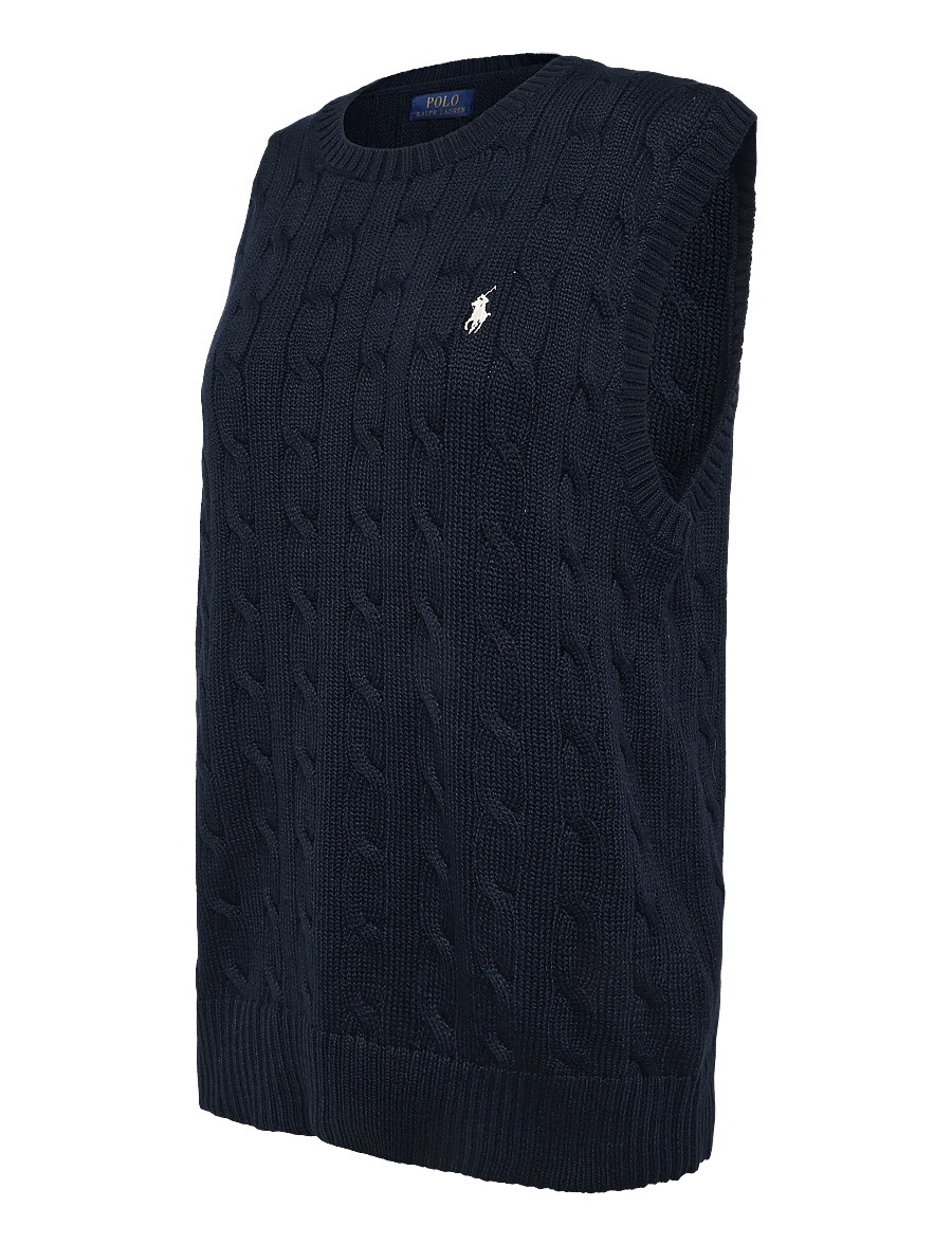 Polo Ralph Lauren - Cable-Knit Cotton Sweater Vest - strickwesten - hunter navy w/ c8 - 3