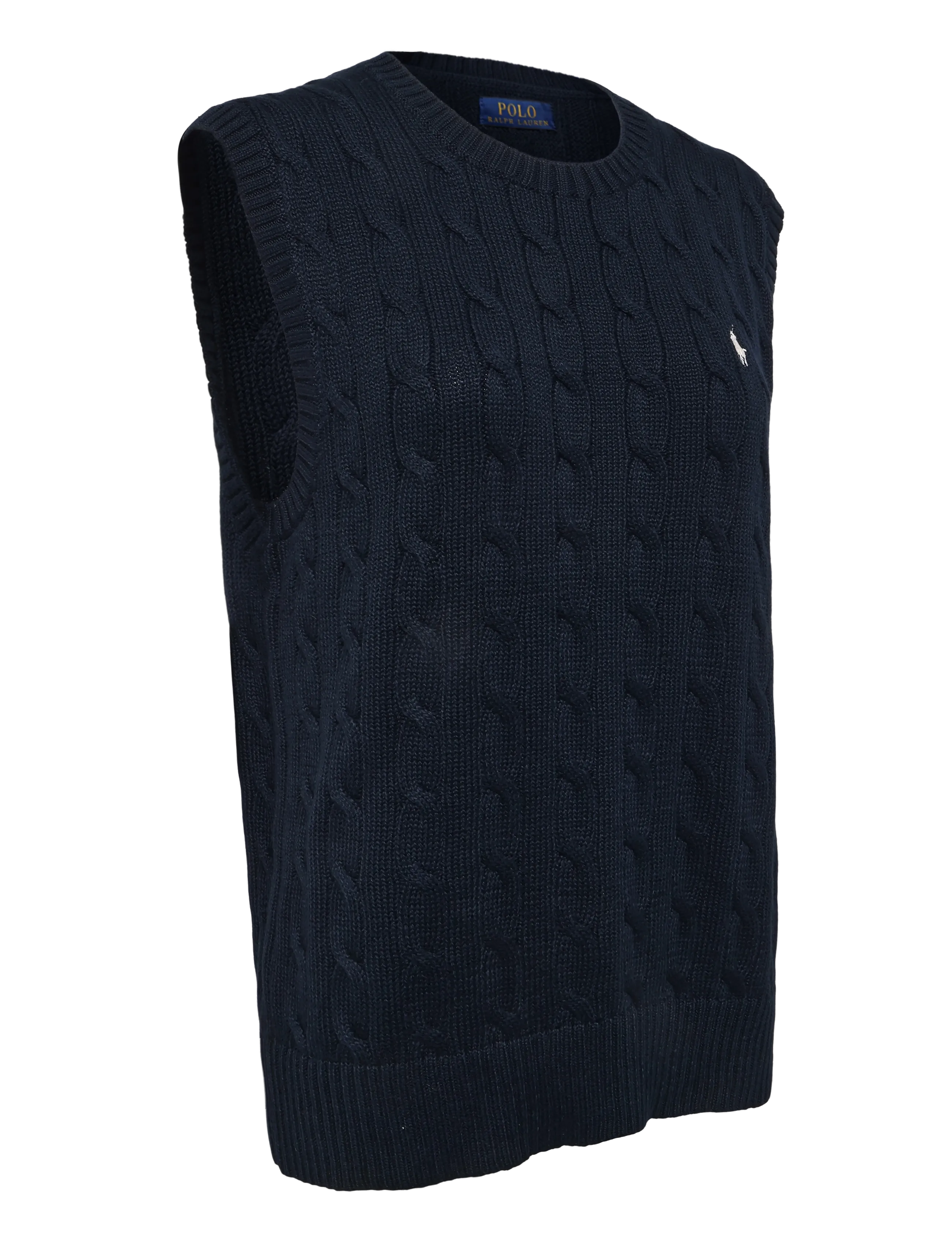 Polo Ralph Lauren - Cable-Knit Cotton Sweater Vest - strickwesten - hunter navy w/ c8 - 4