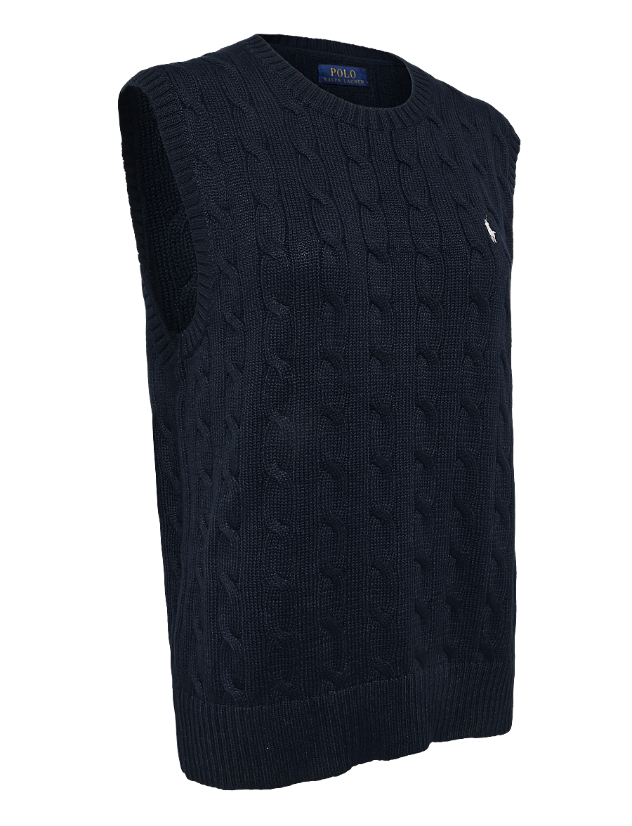Polo Ralph Lauren - Cable-Knit Cotton Sweater Vest - strickwesten - hunter navy w/ c8 - 4