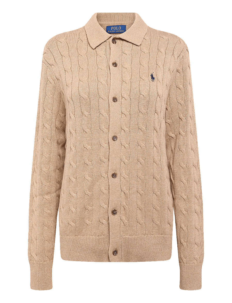 Polo Ralph Lauren - 5/1 ROVING COTTON-LSL-CRD - cardigans - camel melange - 0