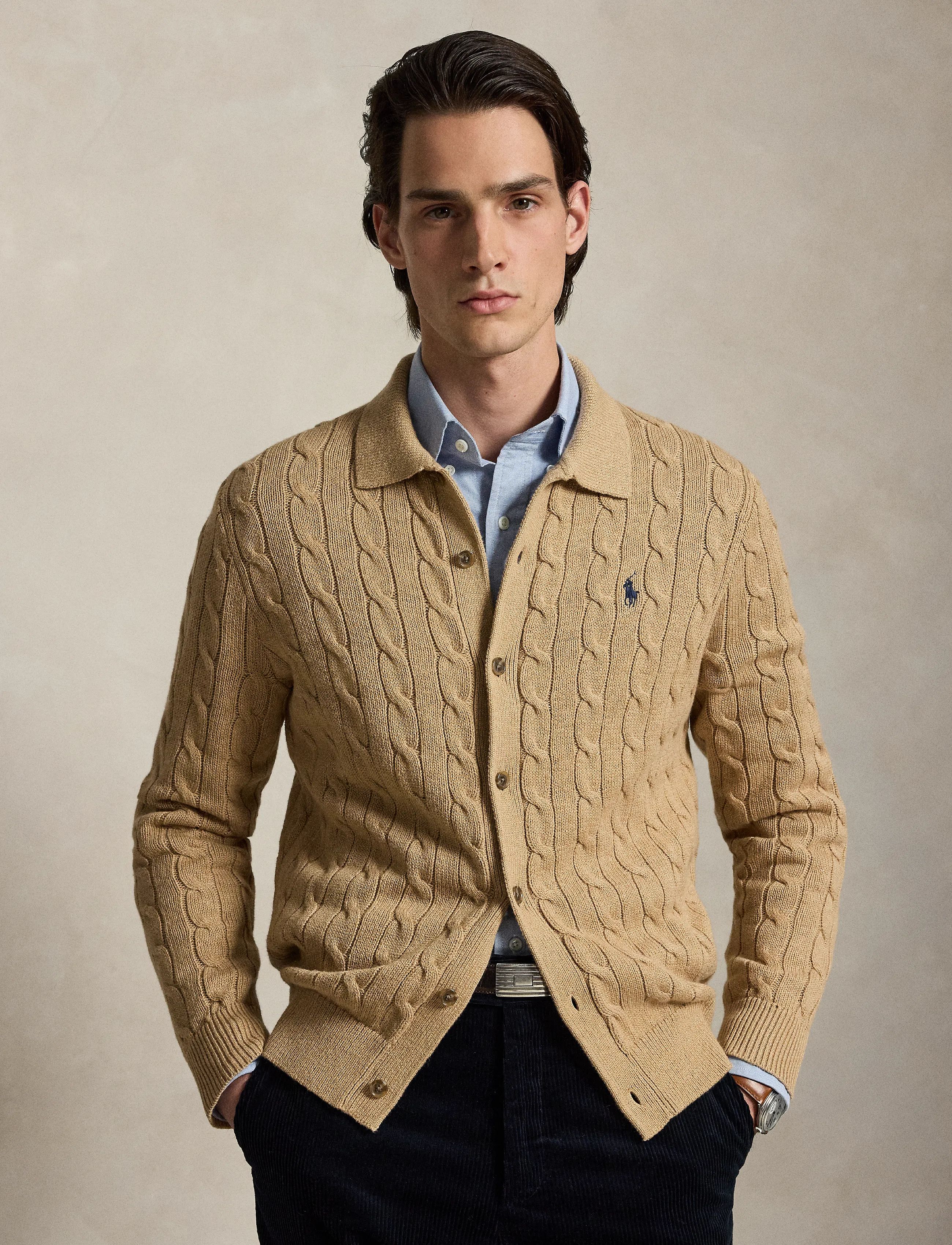Cable-Knit Cotton Cardigan