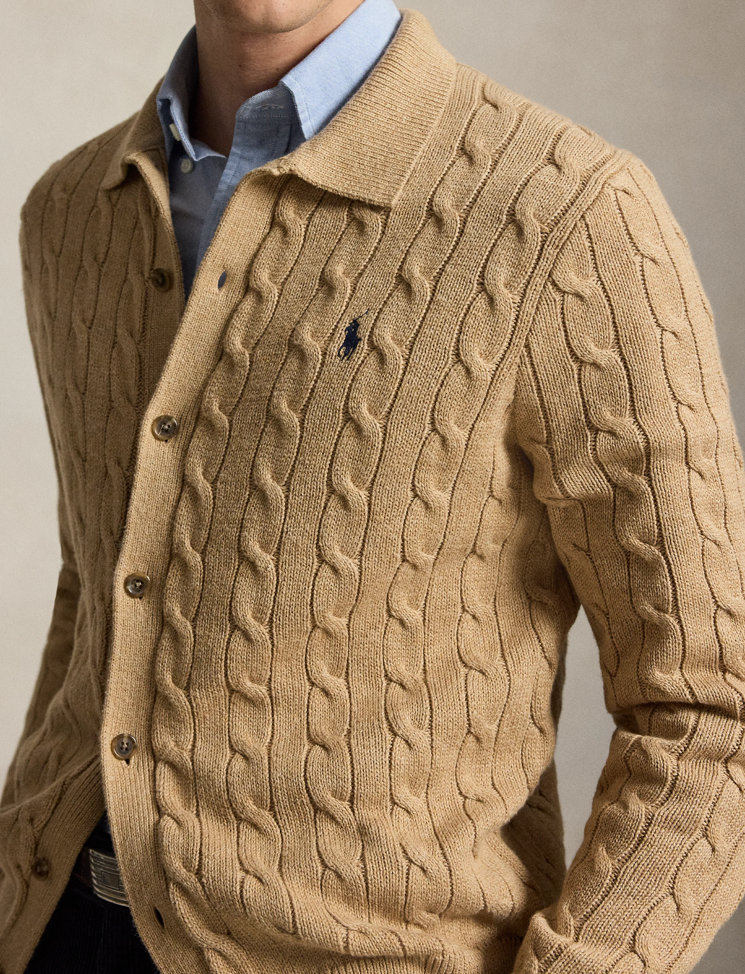 Polo Ralph Lauren Cable-Knit Cotton Cardigan herr – bild 3