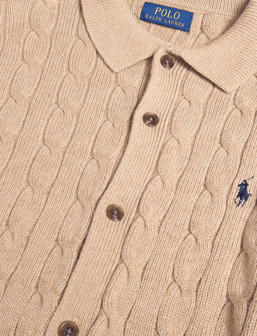 Polo Ralph Lauren - 5/1 ROVING COTTON-LSL-CRD - cardigans - camel melange - 2