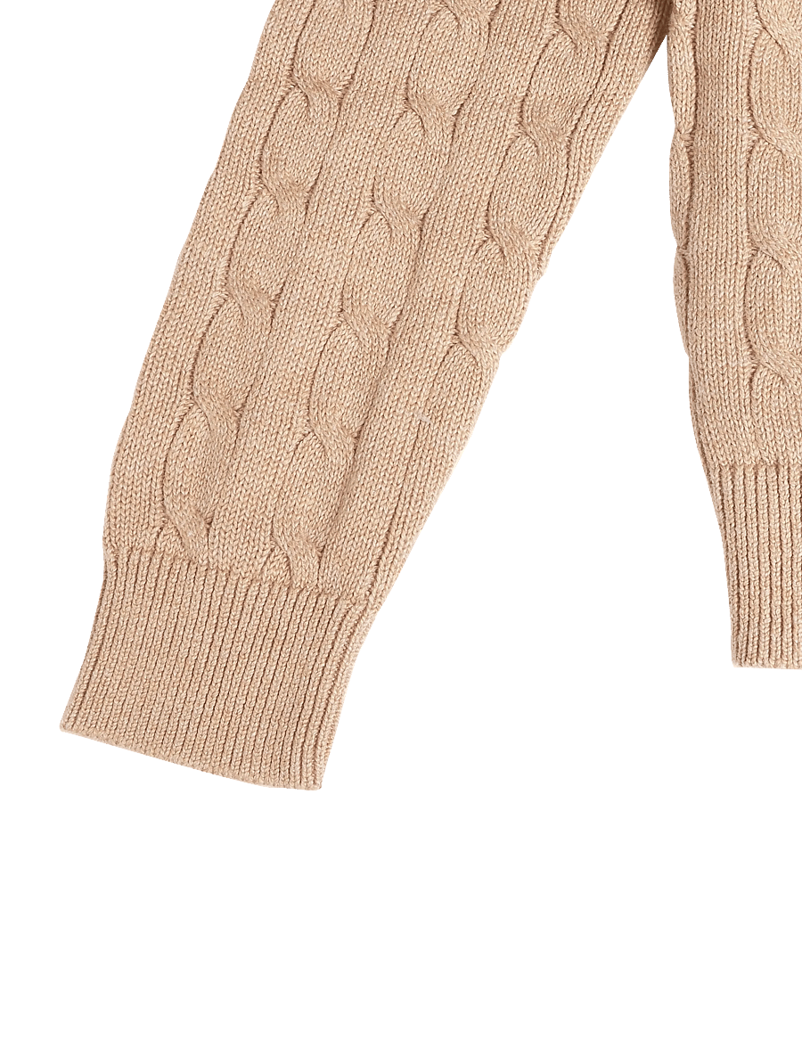 Polo Ralph Lauren - 5/1 ROVING COTTON-LSL-CRD - cardigans - camel melange - 3